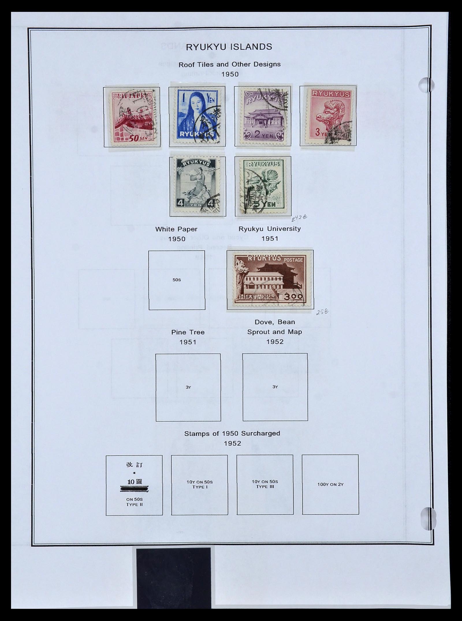 34094 002 - Stamp collection 34094 Ryukyu 1949-1972.
