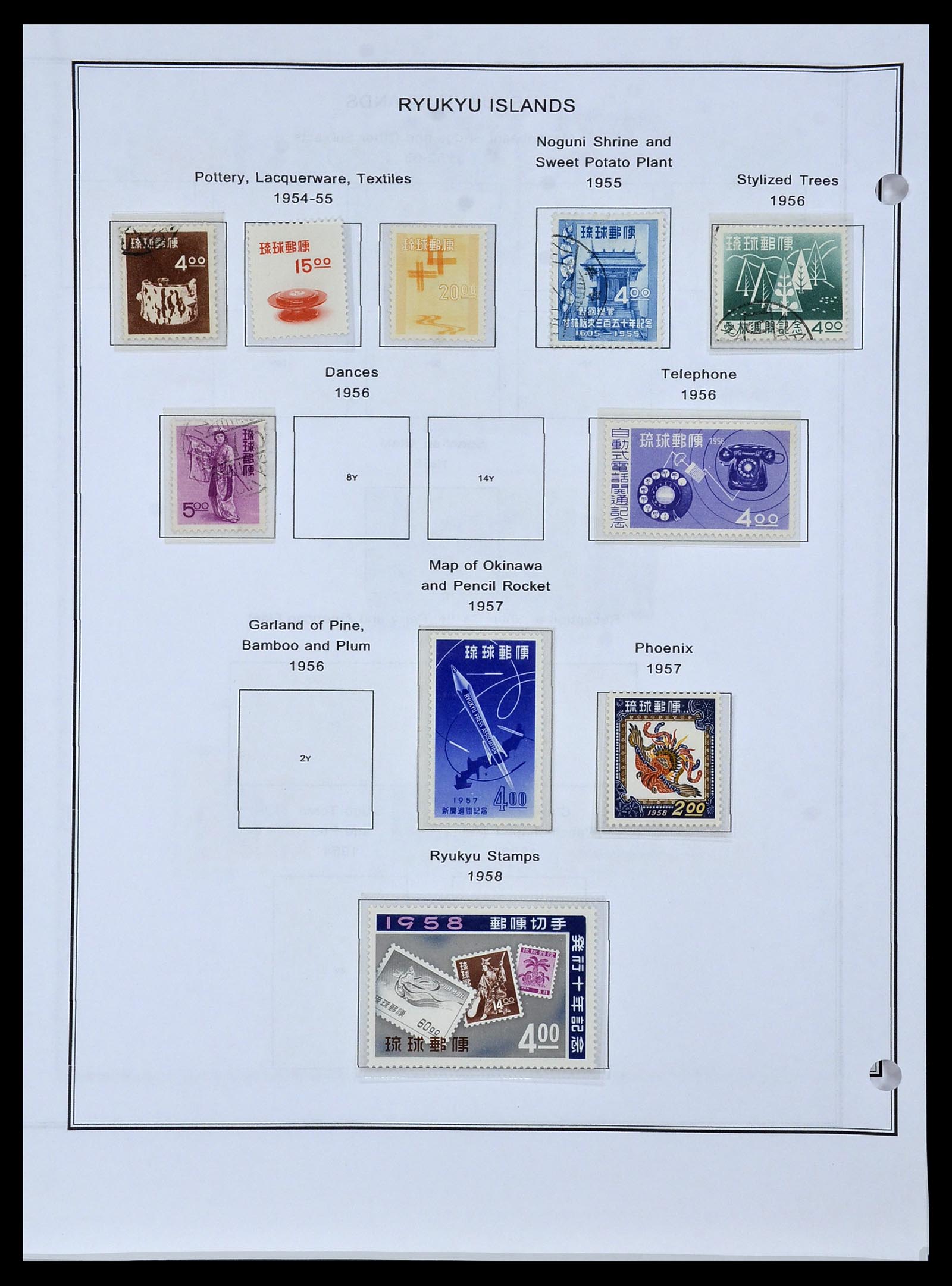34094 004 - Postzegelverzameling 34094 Riukiu 1949-1972.