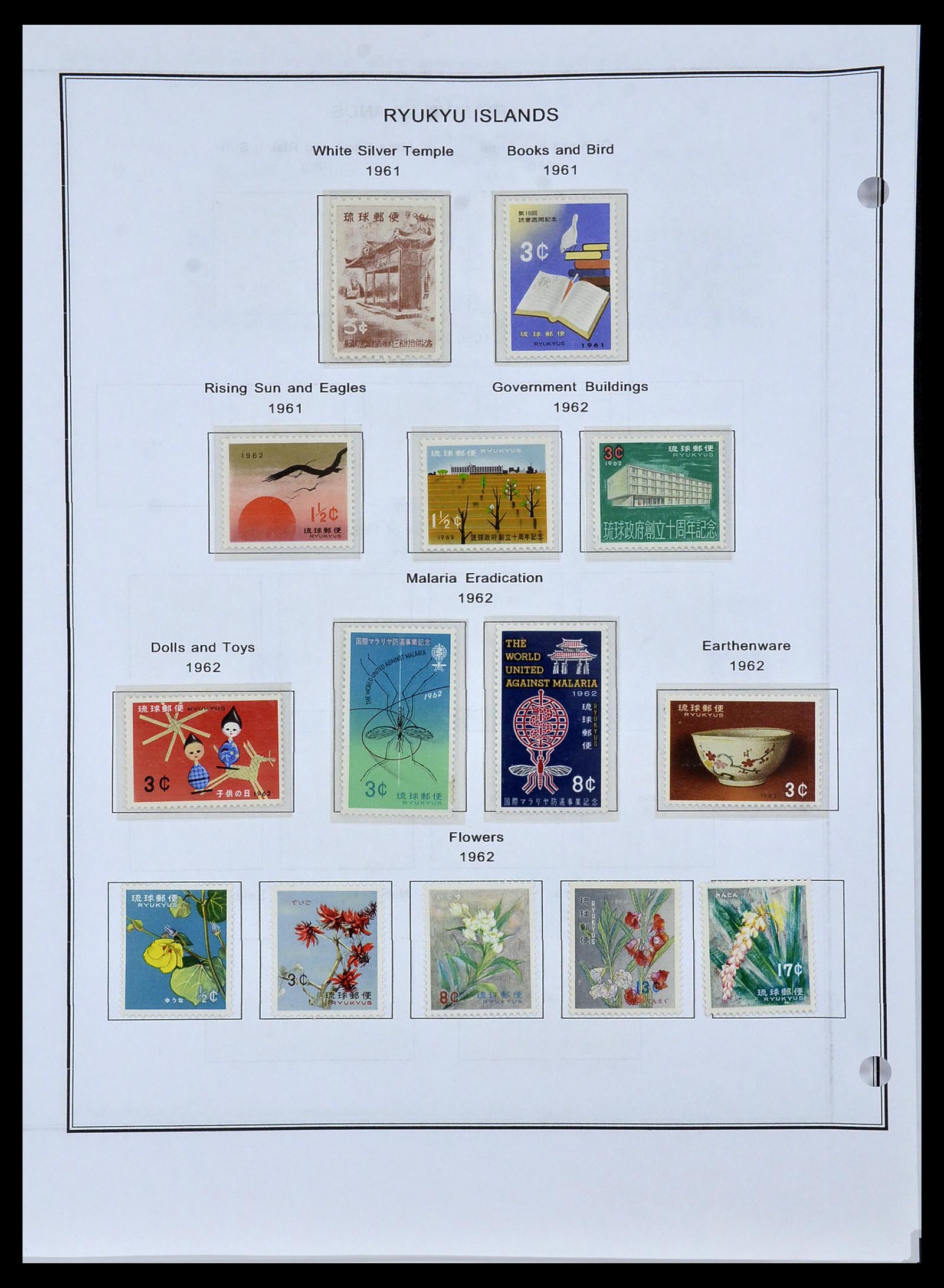 34094 008 - Postzegelverzameling 34094 Riukiu 1949-1972.