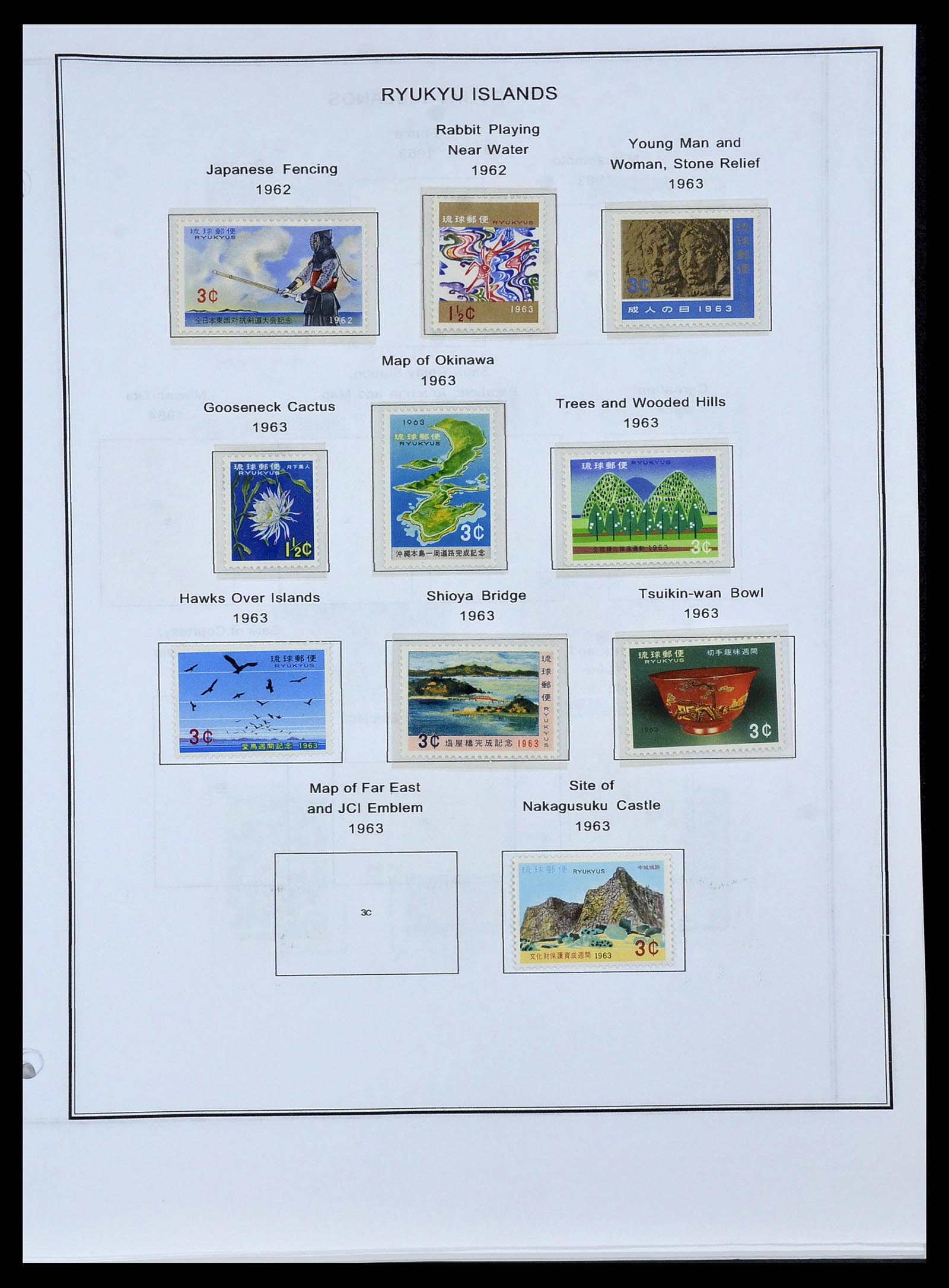 34094 009 - Postzegelverzameling 34094 Riukiu 1949-1972.