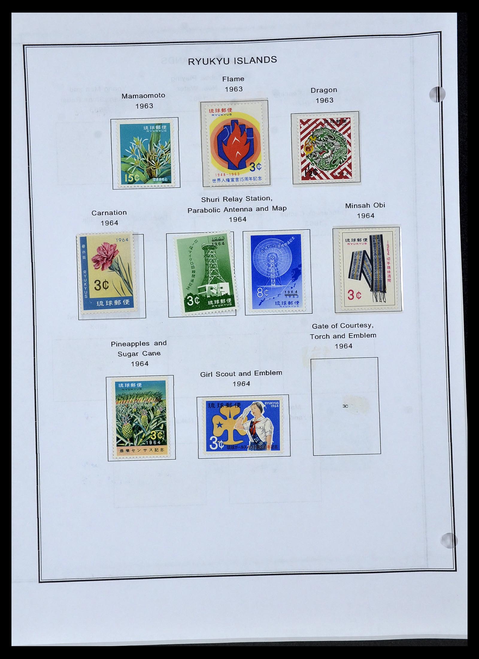 34094 010 - Postzegelverzameling 34094 Riukiu 1949-1972.