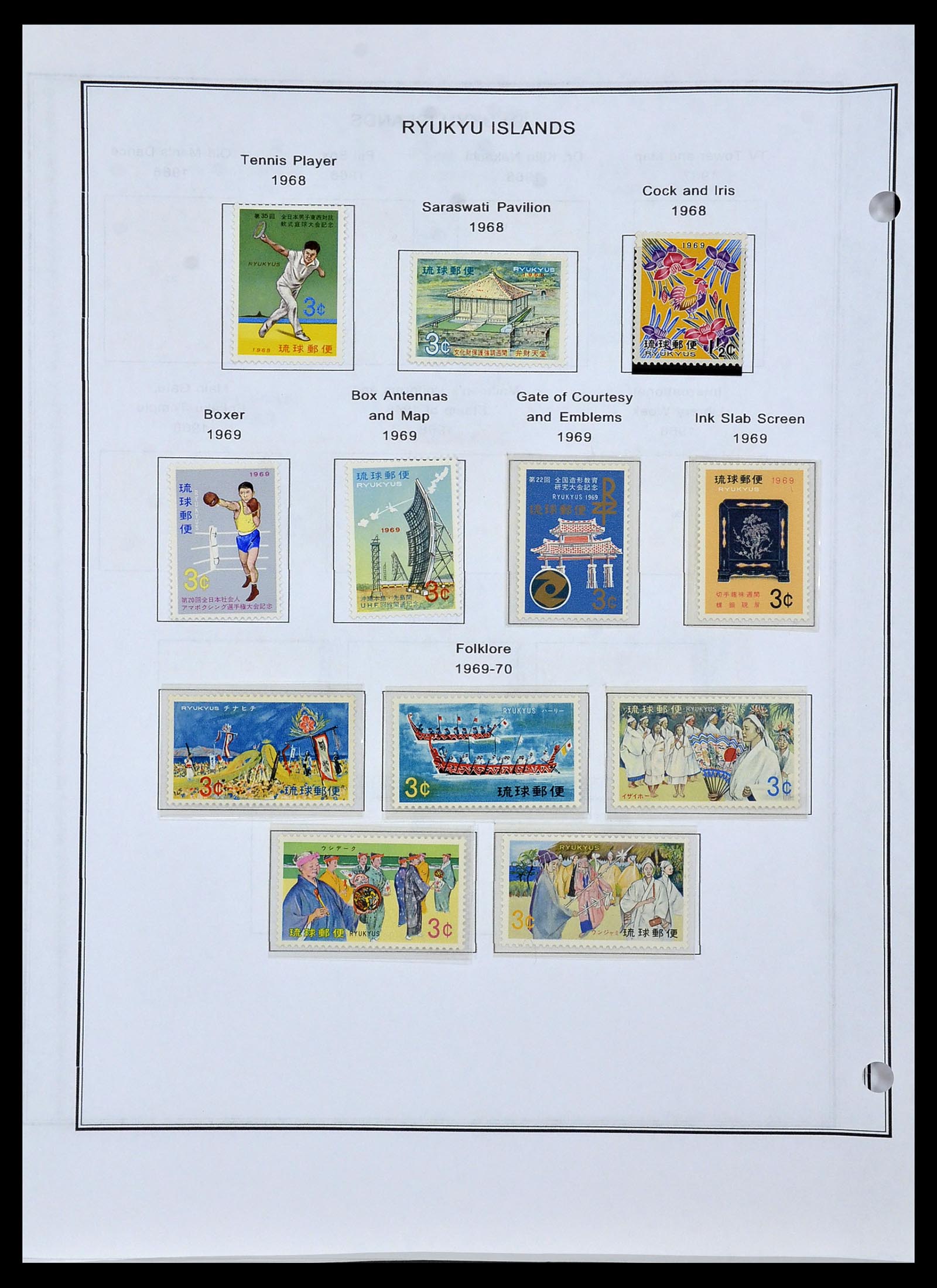 34094 016 - Postzegelverzameling 34094 Riukiu 1949-1972.