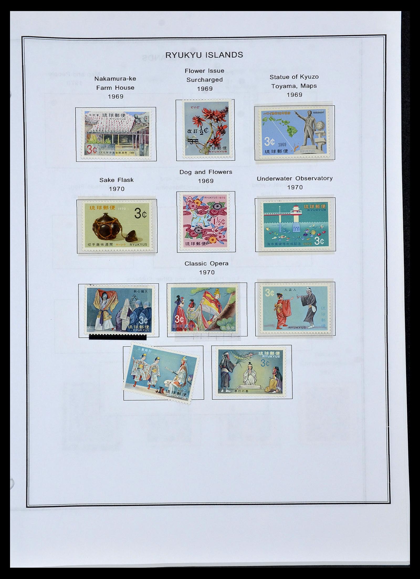 34094 017 - Postzegelverzameling 34094 Riukiu 1949-1972.