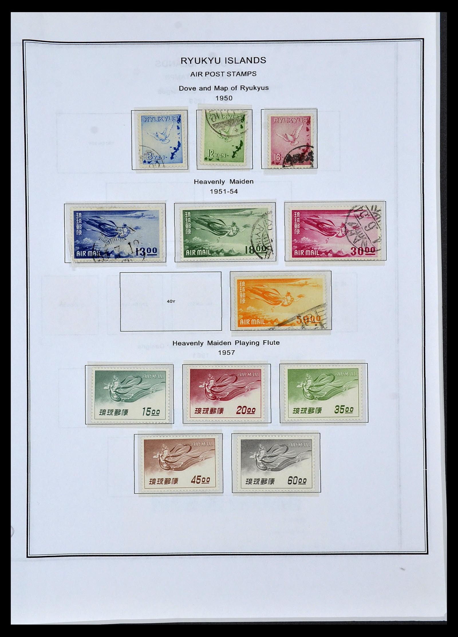 34094 021 - Postzegelverzameling 34094 Riukiu 1949-1972.