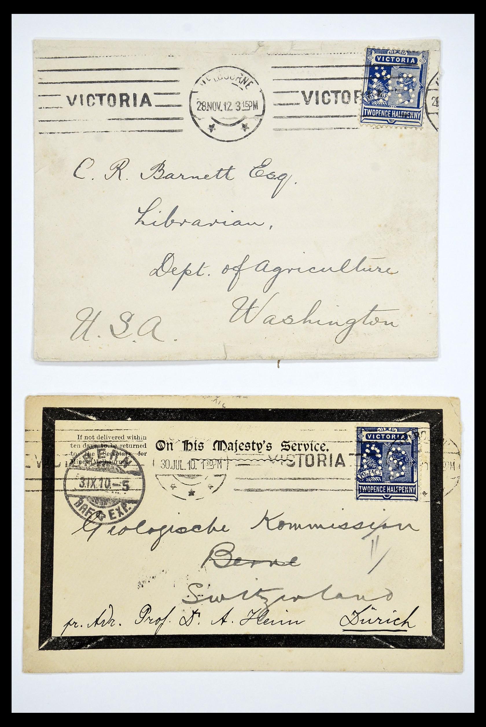 34095 005 - Postzegelverzameling 34095 Australië en Staten dienstzegels 1901-1933
