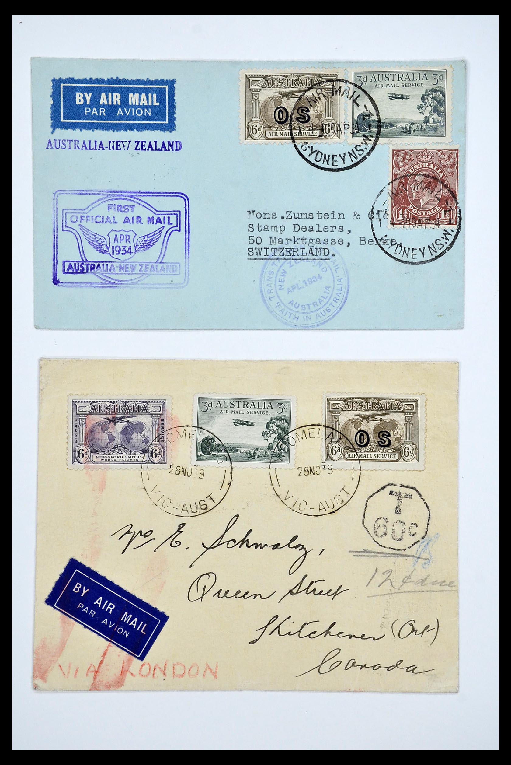 34095 008 - Postzegelverzameling 34095 Australië en Staten dienstzegels 1901-1933