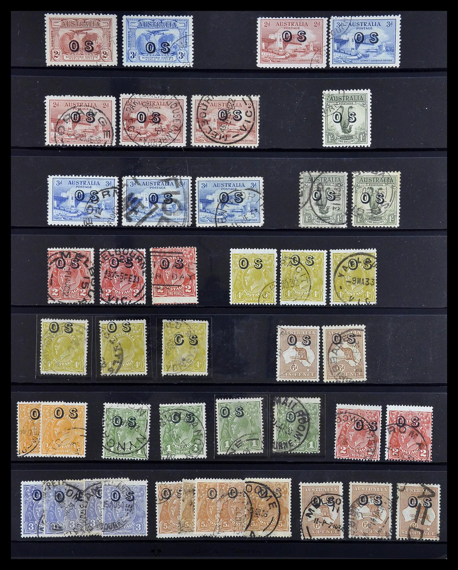 34095 012 - Postzegelverzameling 34095 Australië en Staten dienstzegels 1901-1933