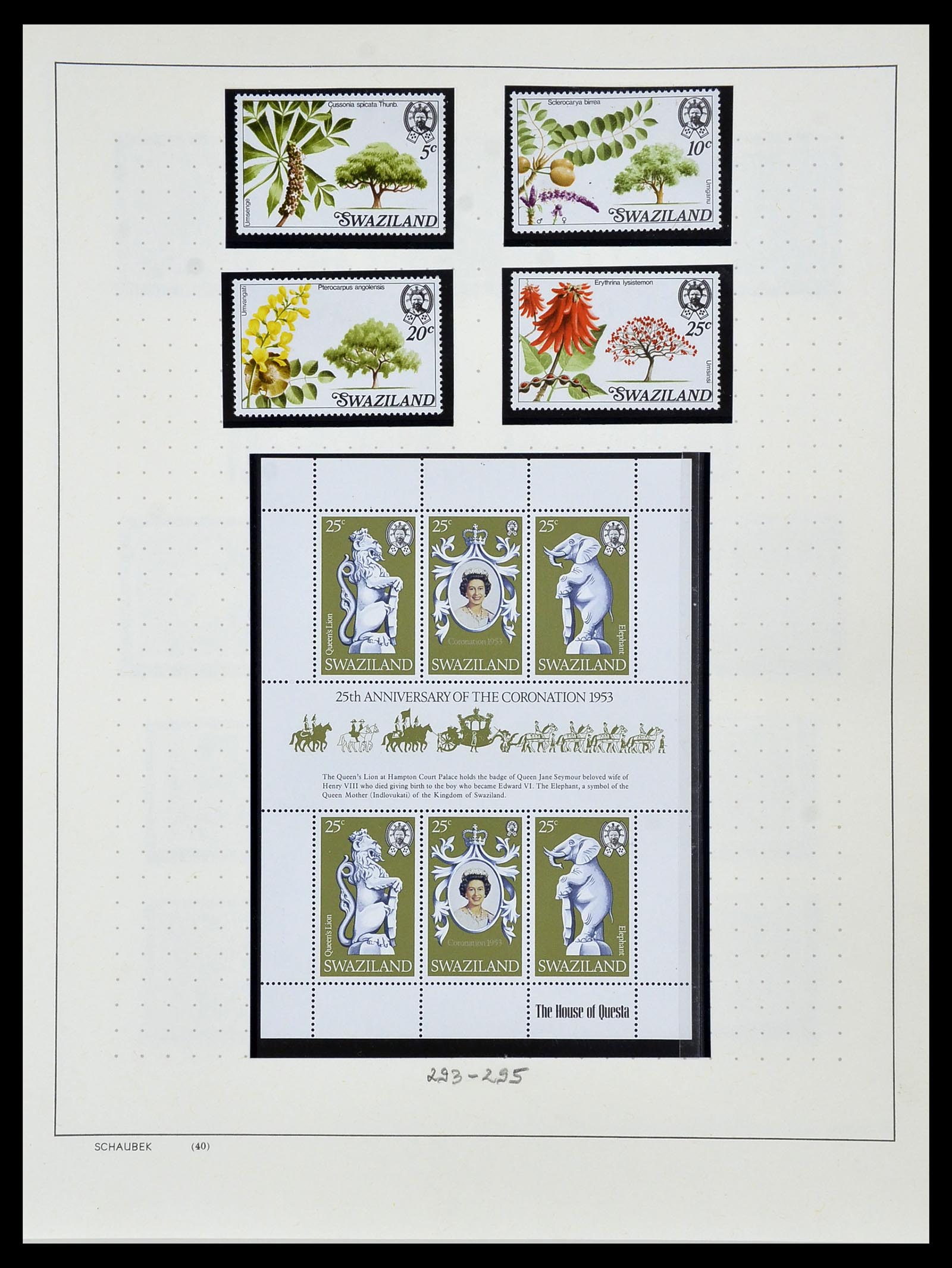 34097 015 - Postzegelverzameling 34097 Swaziland  en Lesotho 1935-1989.