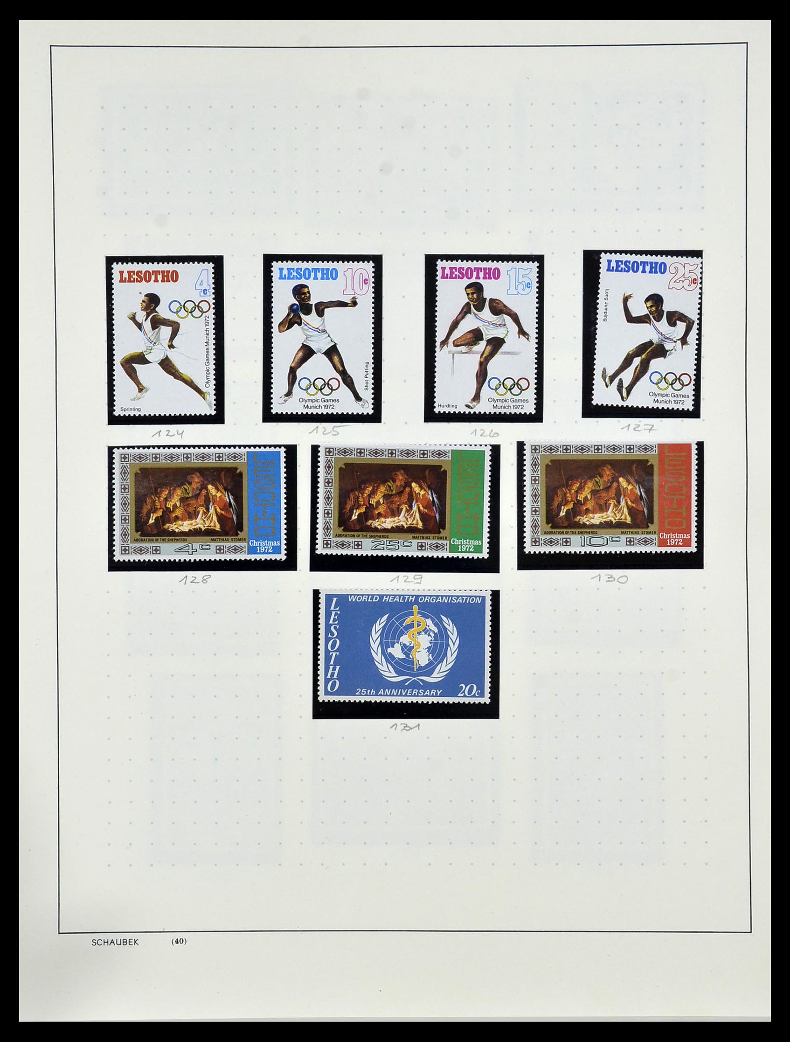 34097 030 - Postzegelverzameling 34097 Swaziland  en Lesotho 1935-1989.