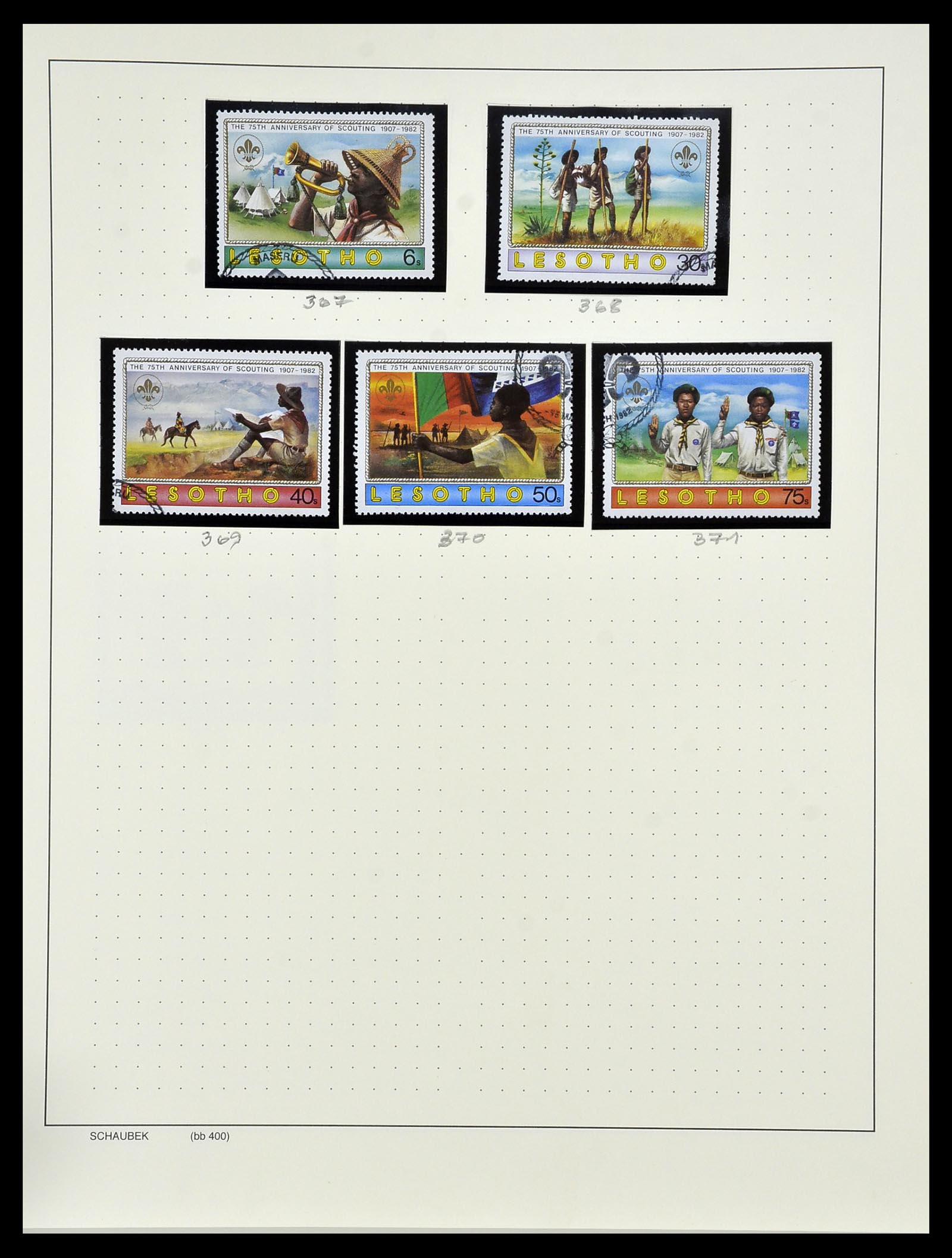 34097 048 - Postzegelverzameling 34097 Swaziland  en Lesotho 1935-1989.