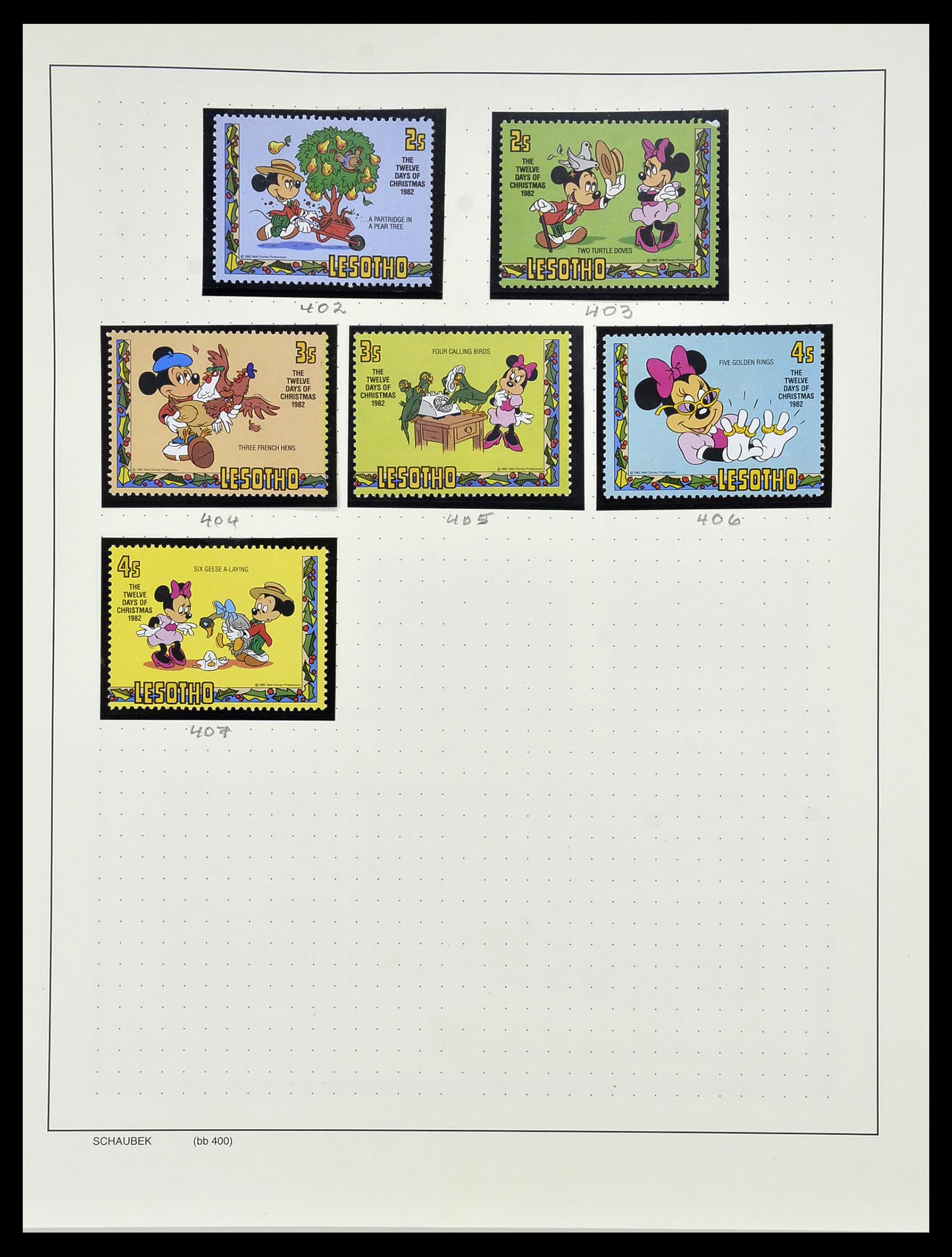 34097 049 - Postzegelverzameling 34097 Swaziland  en Lesotho 1935-1989.