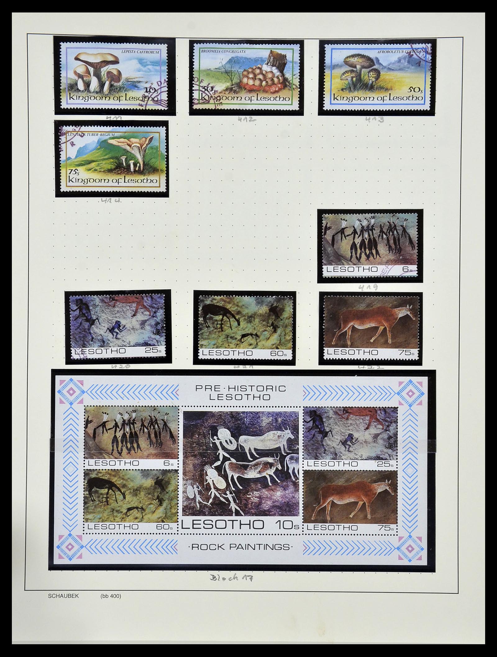 34097 050 - Postzegelverzameling 34097 Swaziland  en Lesotho 1935-1989.