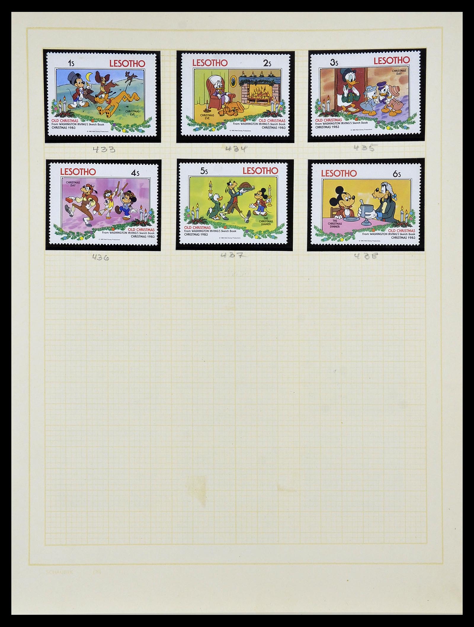 34097 051 - Postzegelverzameling 34097 Swaziland  en Lesotho 1935-1989.