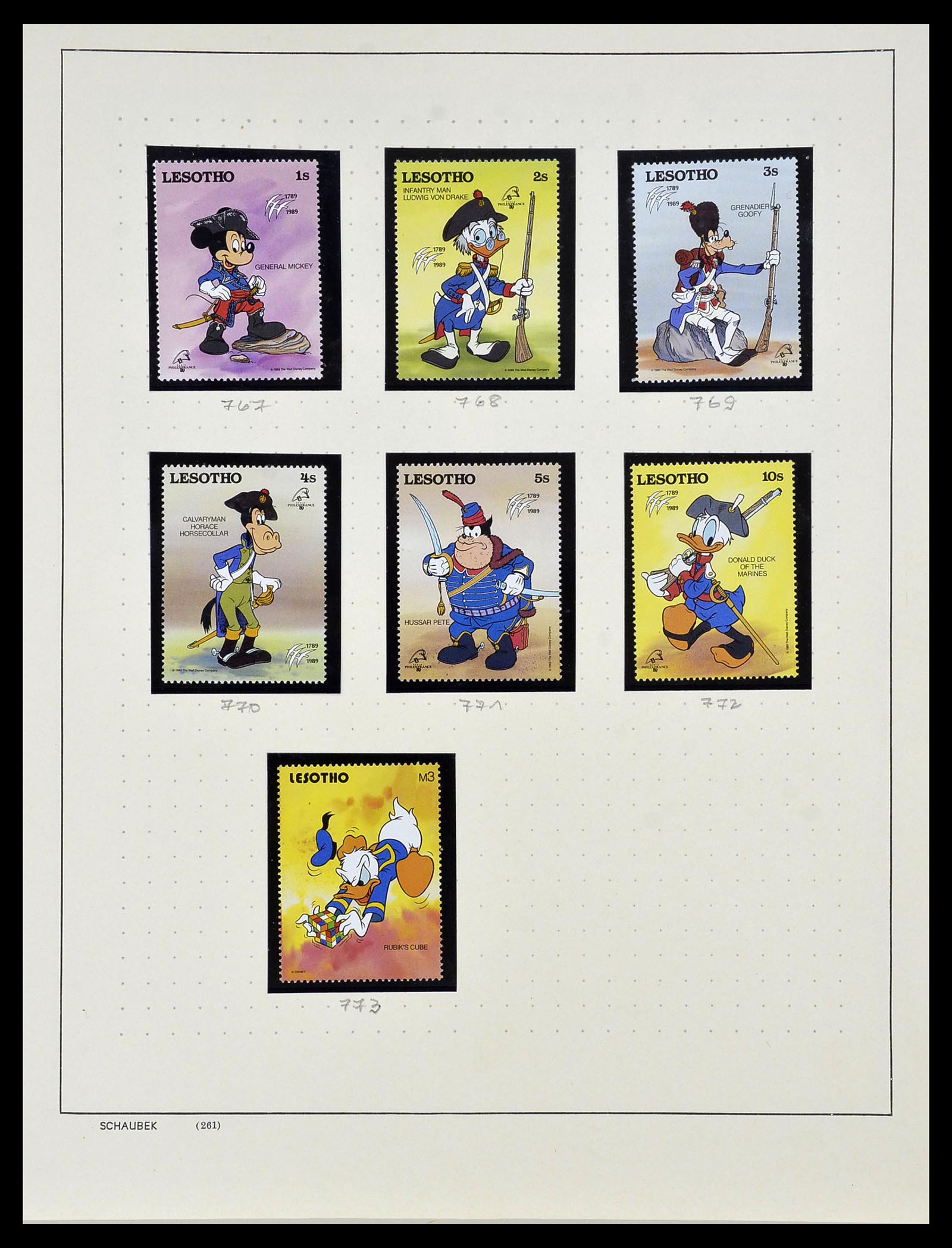 34097 061 - Postzegelverzameling 34097 Swaziland  en Lesotho 1935-1989.