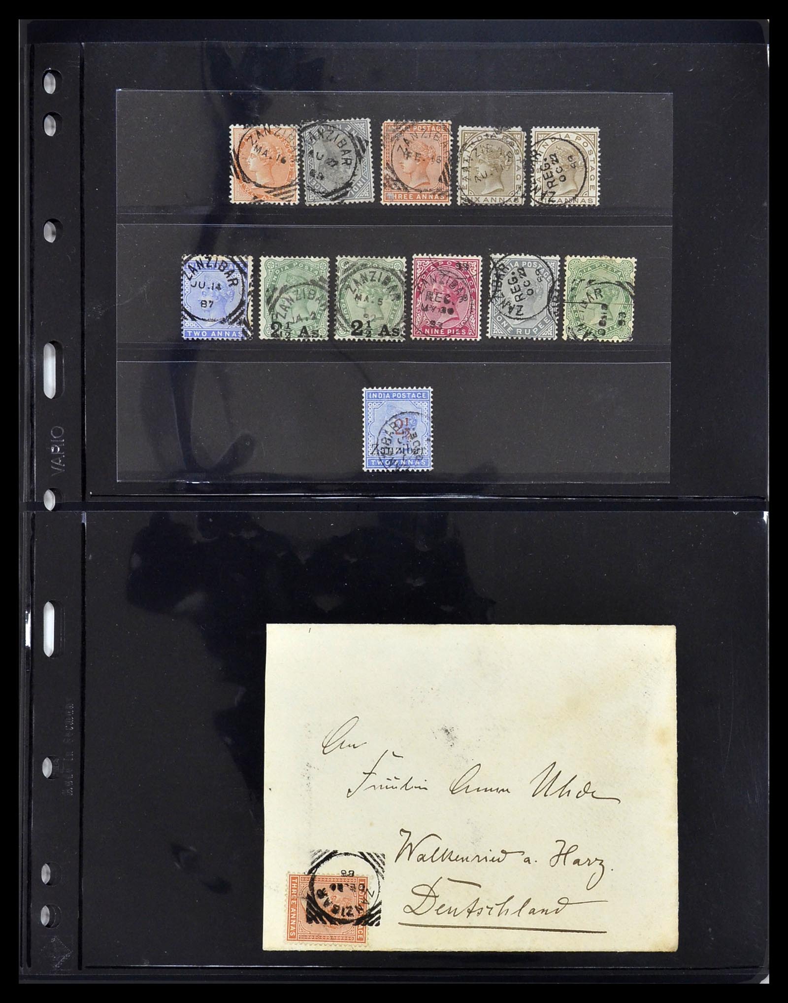 34098 001 - Postzegelverzameling 34098 Zanzibar 1865-1937.