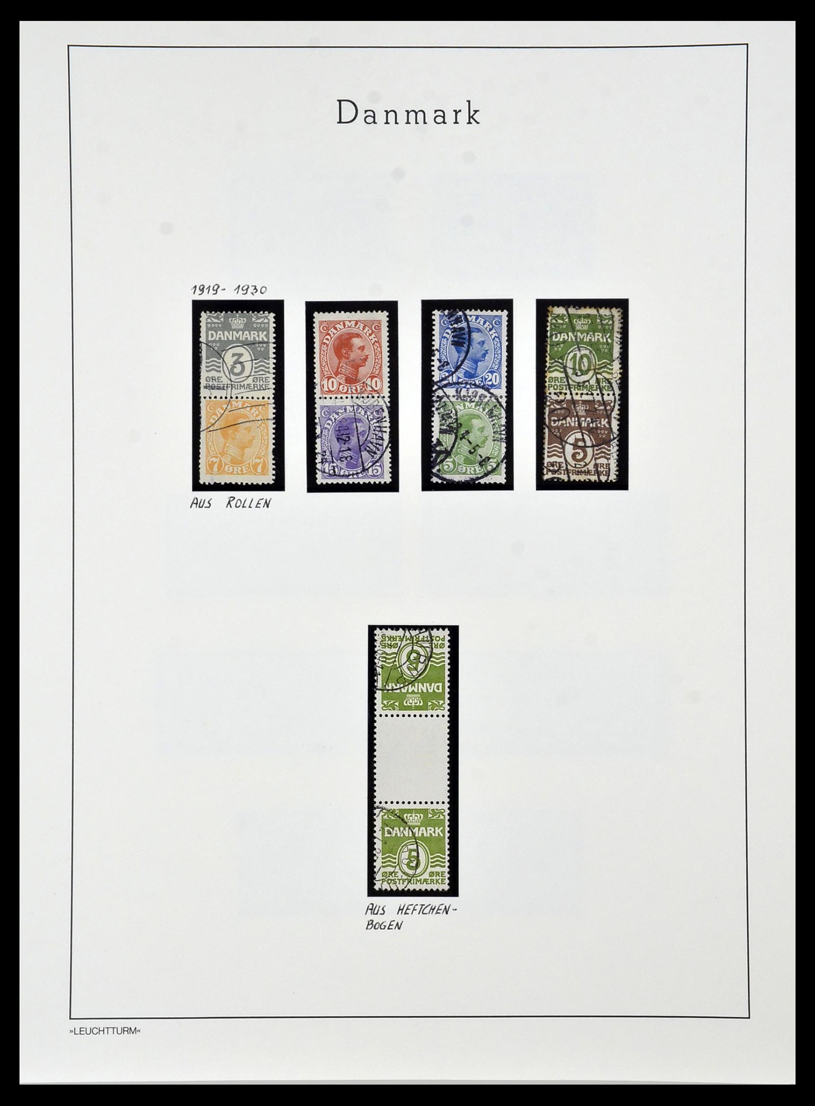 34099 002 - Postzegelverzameling 34099 Denemarken combinaties 1919-1933.