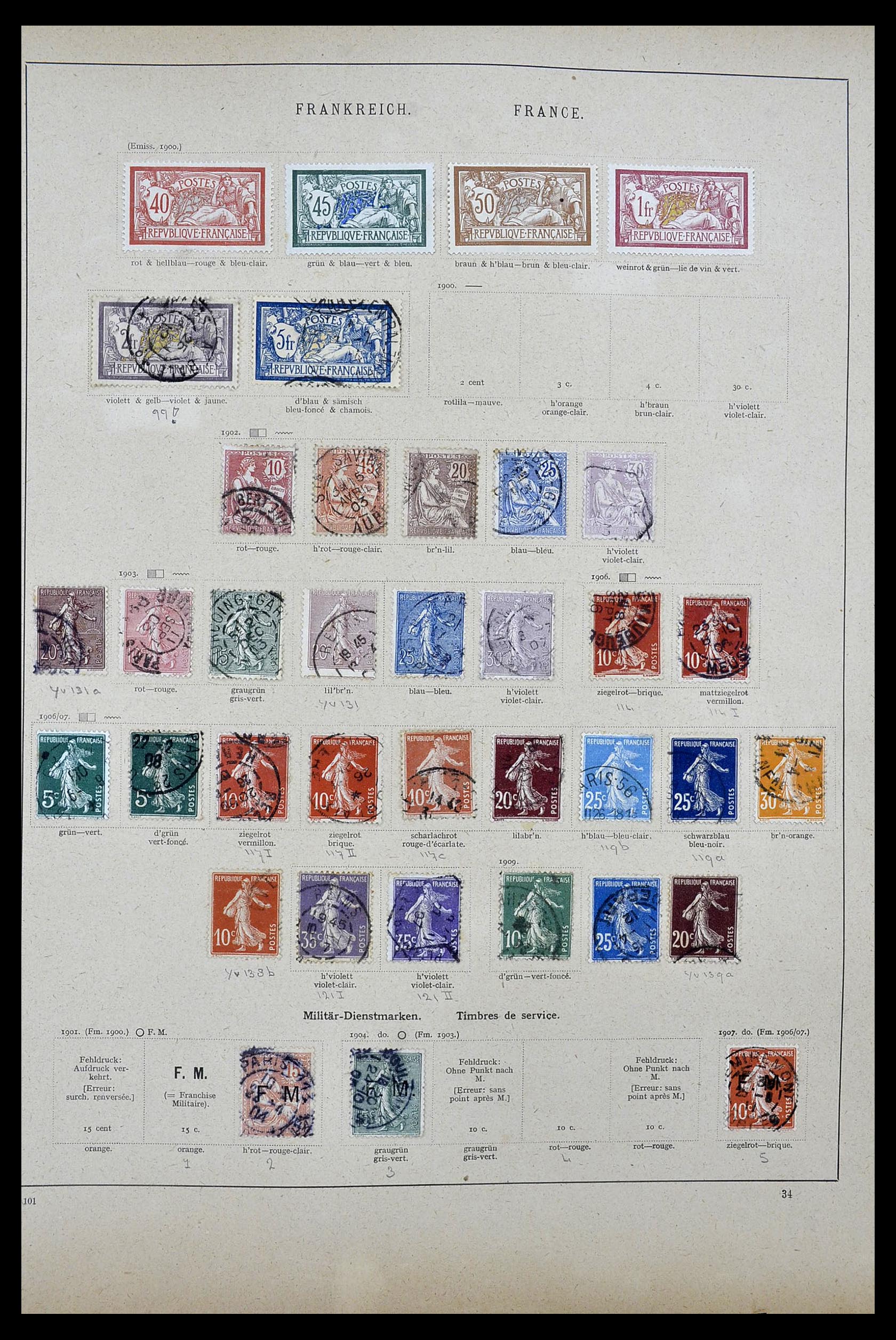 34100 0004 - Postzegelverzameling 34100 Wereld 1840-1935.