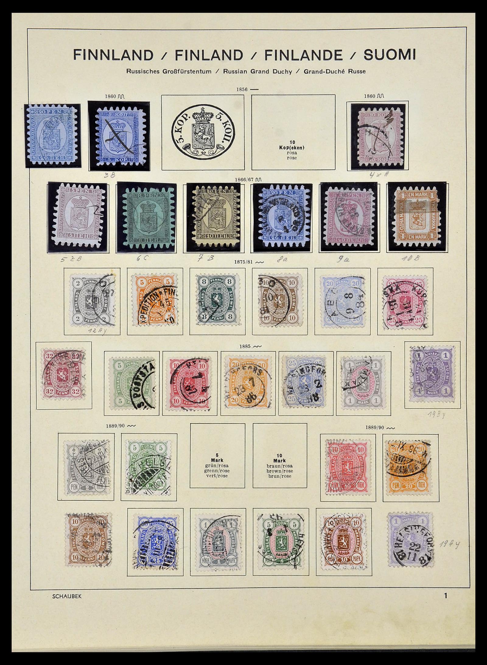34101 001 - Stamp collection 34101 Finland 1860-1960.