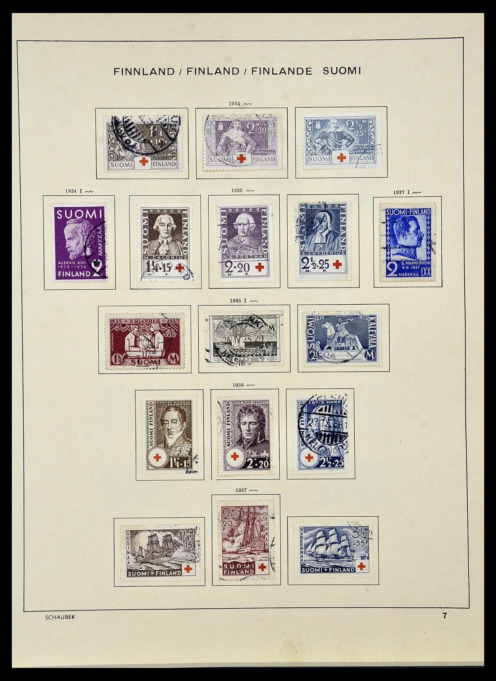 34101 009 - Stamp collection 34101 Finland 1860-1960.