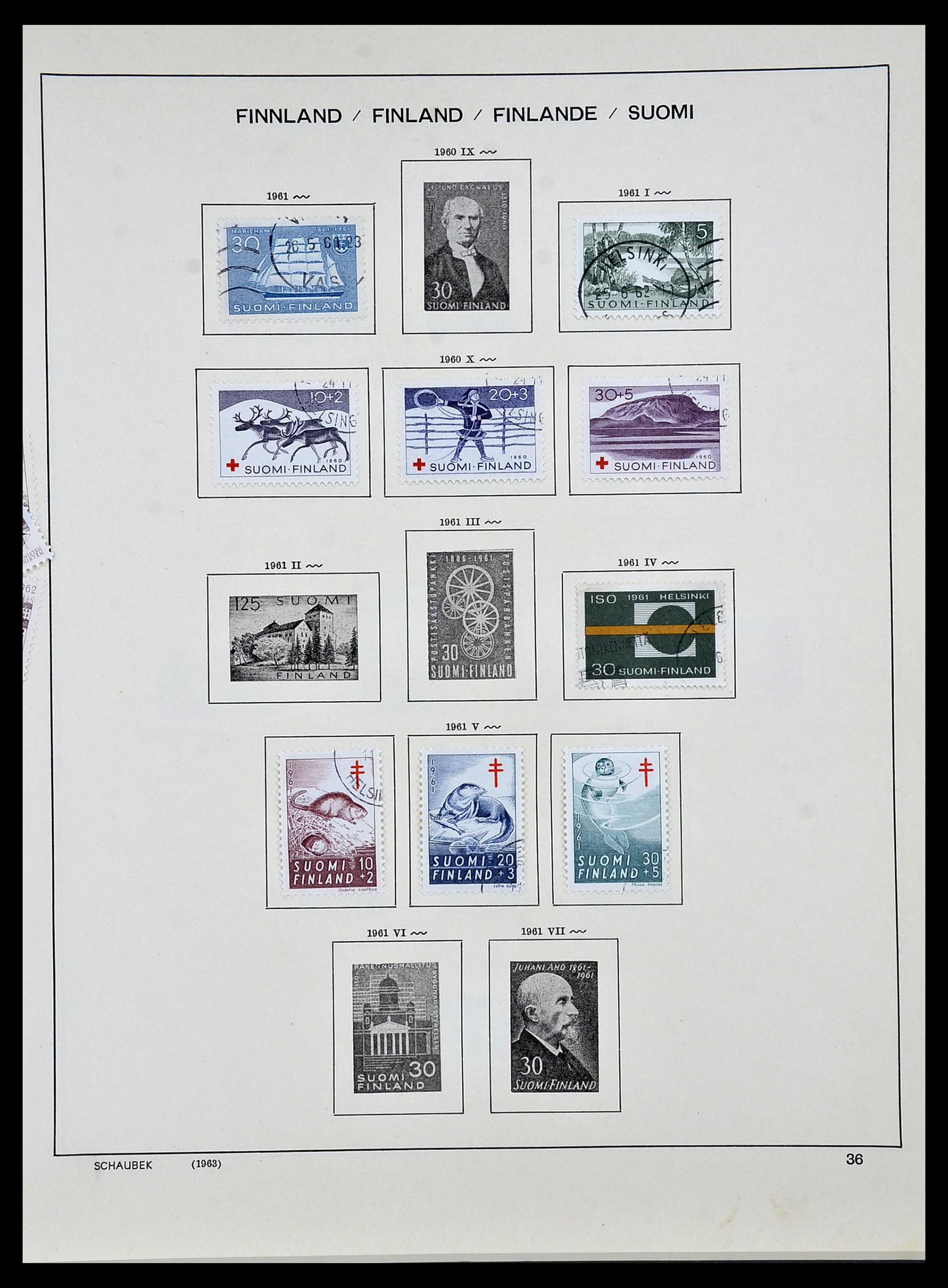 34101 033 - Stamp collection 34101 Finland 1860-1960.