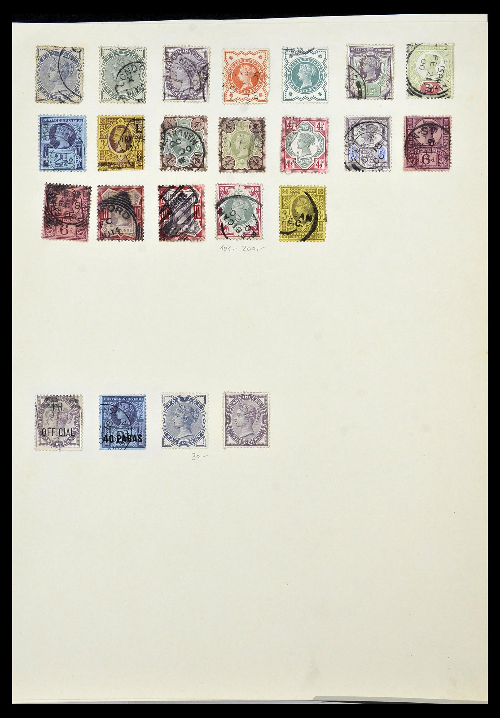 34102 002 - Postzegelverzameling 34102 Engeland 1840-1935.
