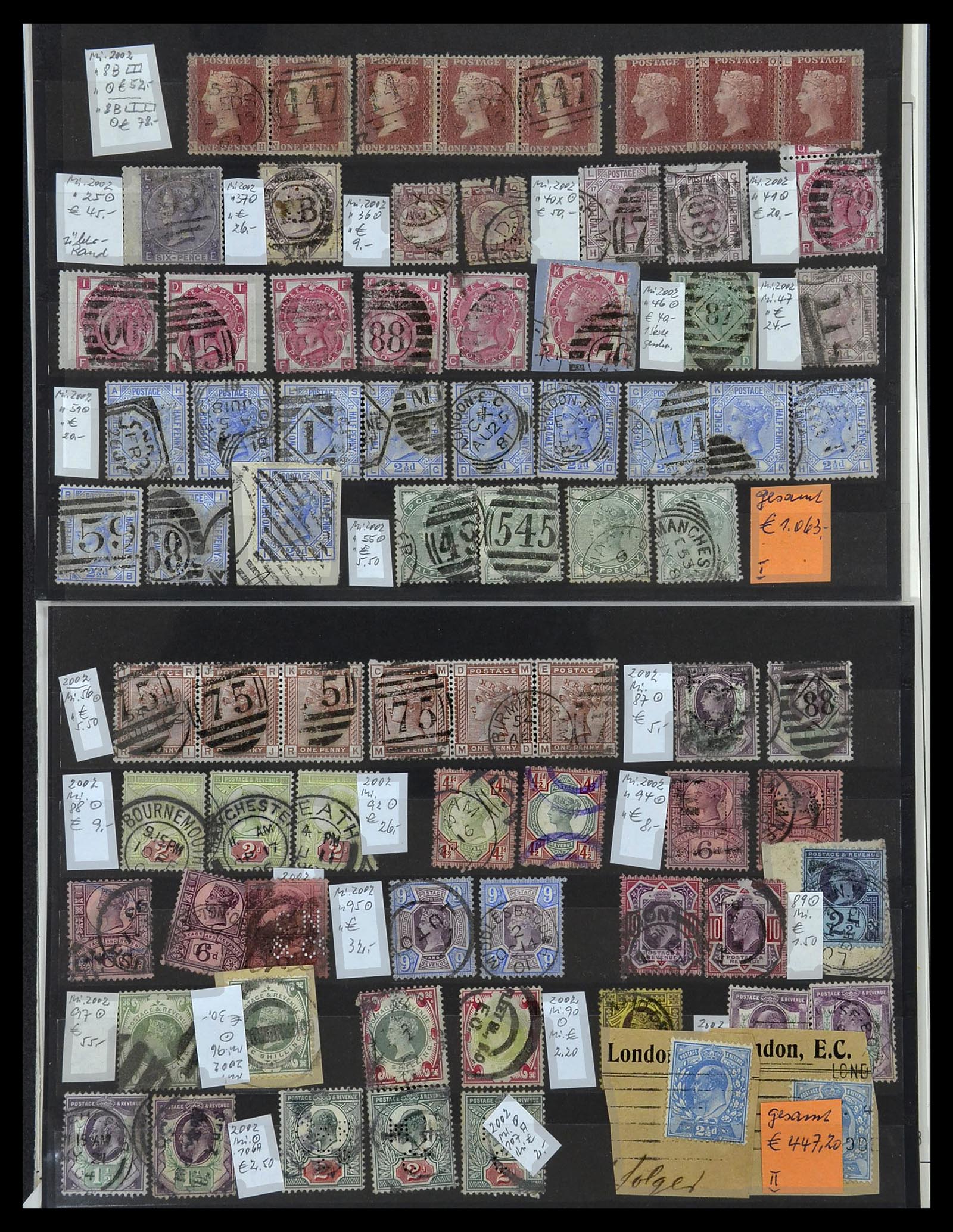 34102 005 - Postzegelverzameling 34102 Engeland 1840-1935.