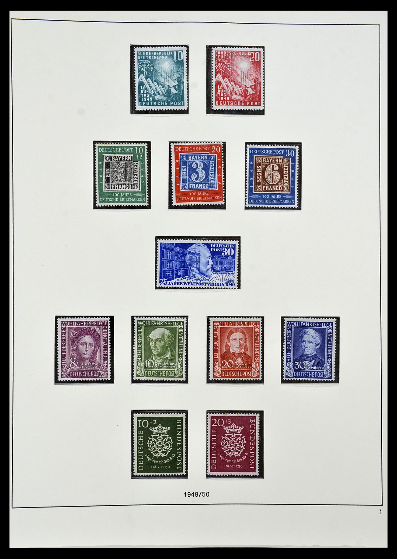 34103 001 - Stamp collection 34103 Bundespost 1949-1990.