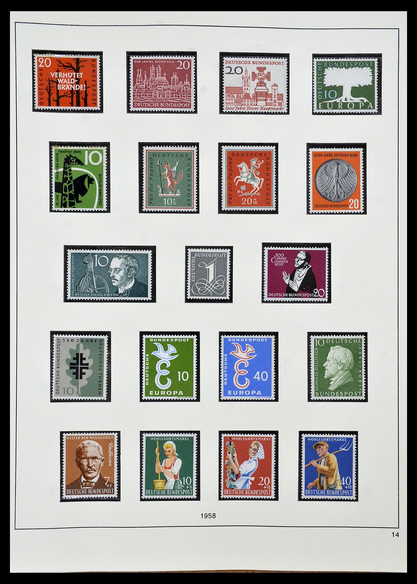 34103 014 - Postzegelverzameling 34103 Bundespost 1949-1990.
