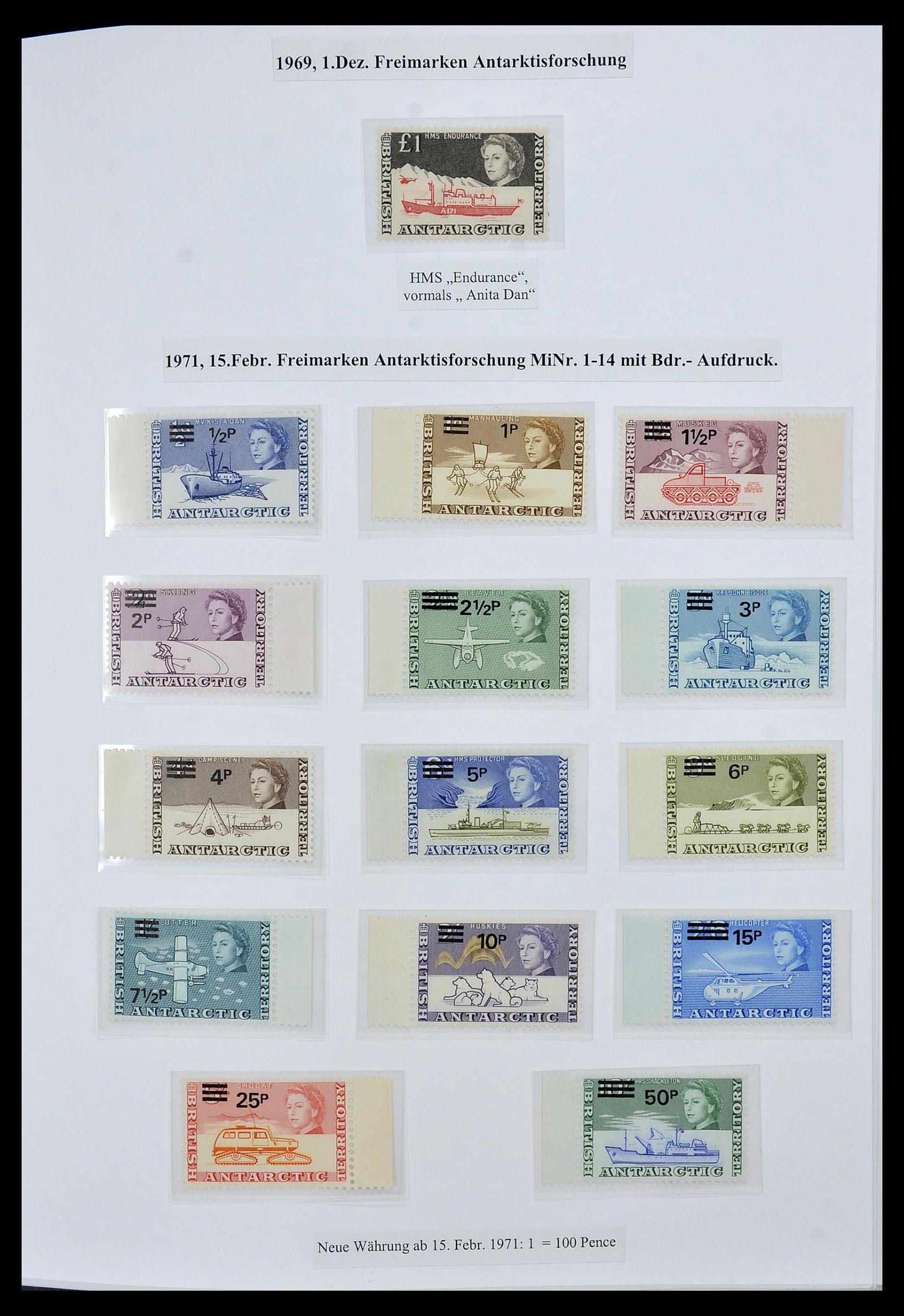 34105 010 - Stamp collection 34105 British Antarctica 1963-1993.