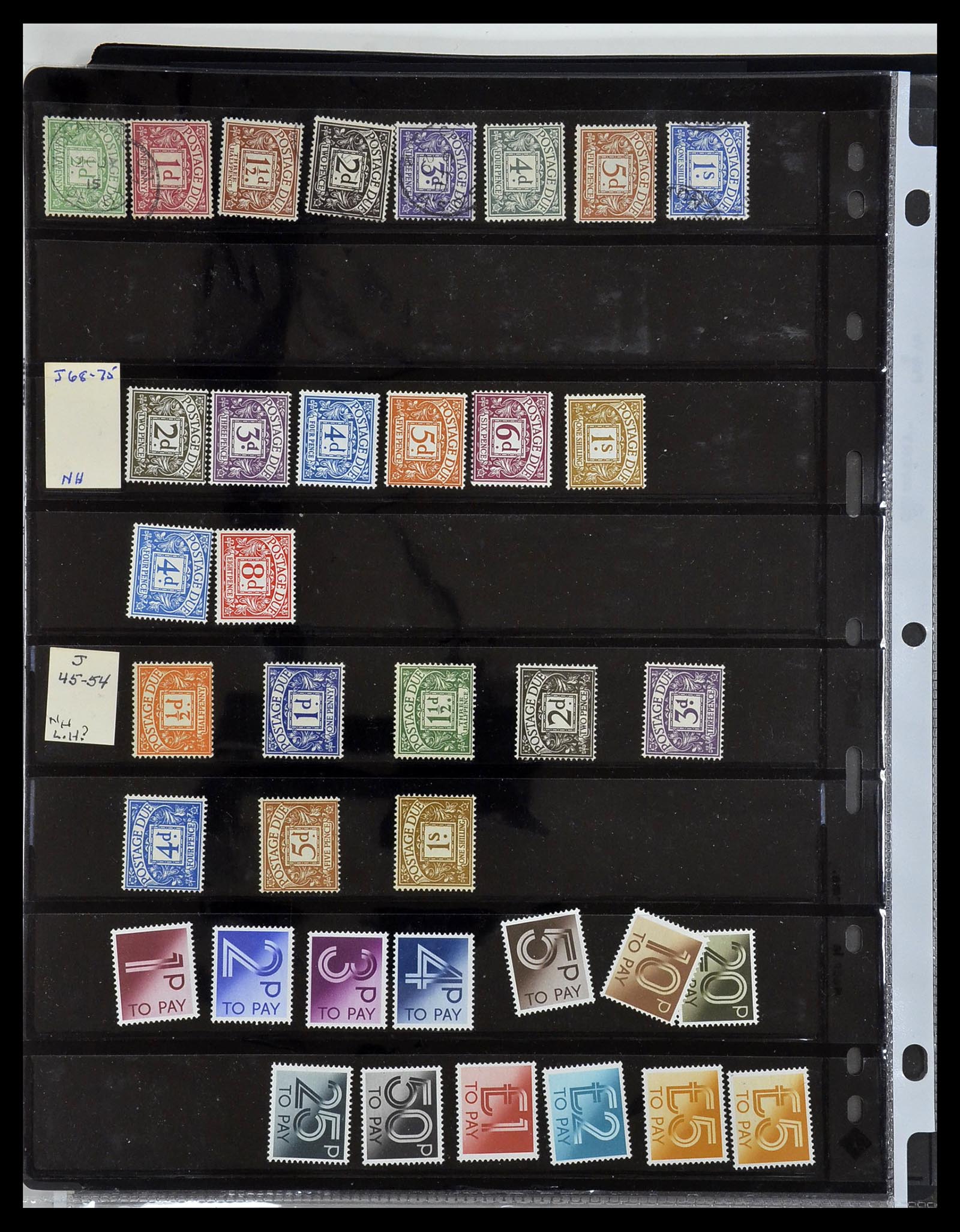 34106 003 - Postzegelverzameling 34106 Engeland port 1914-1994.