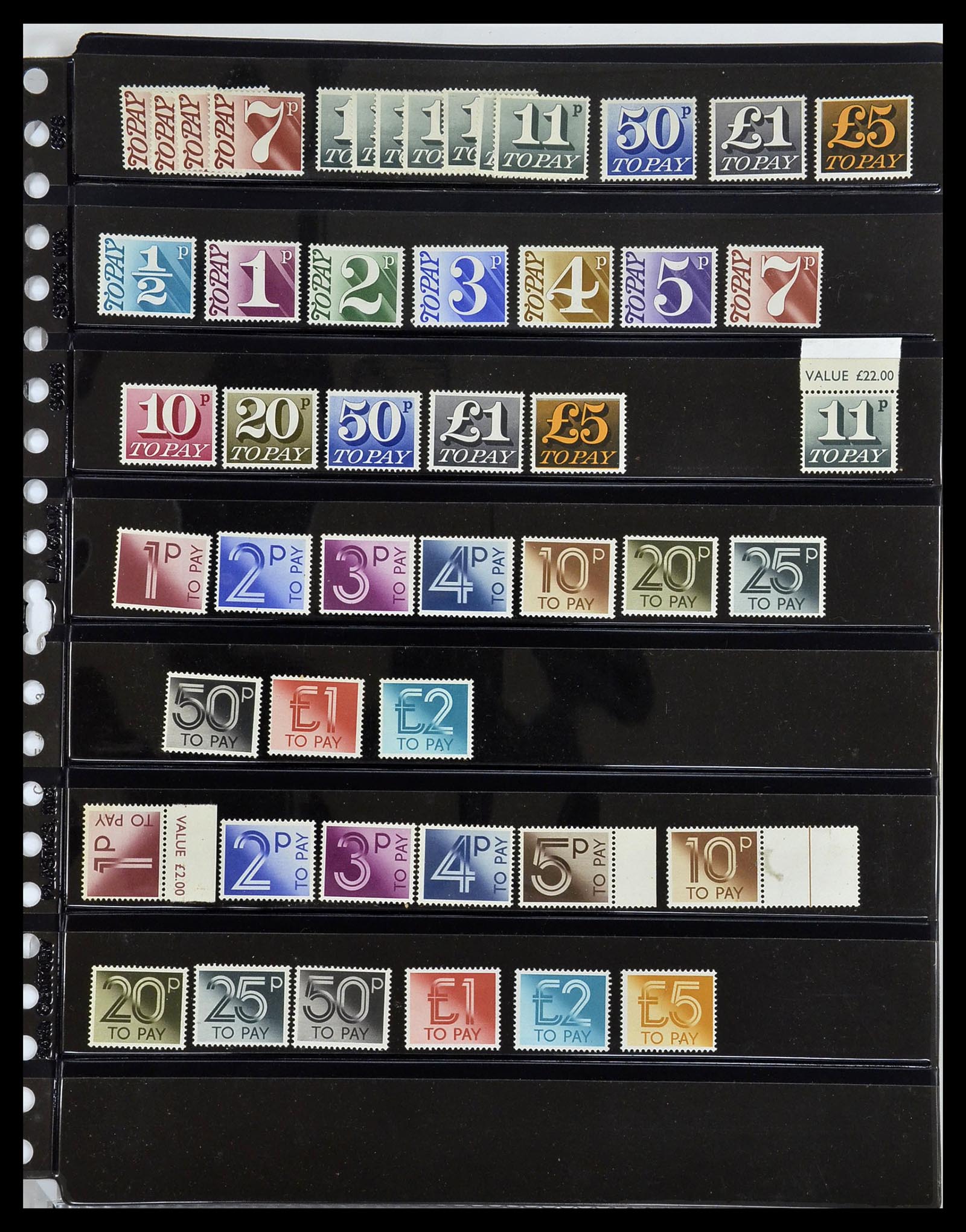 34106 009 - Stamp collection 34106 Great Britain postage dues 1914-1994.