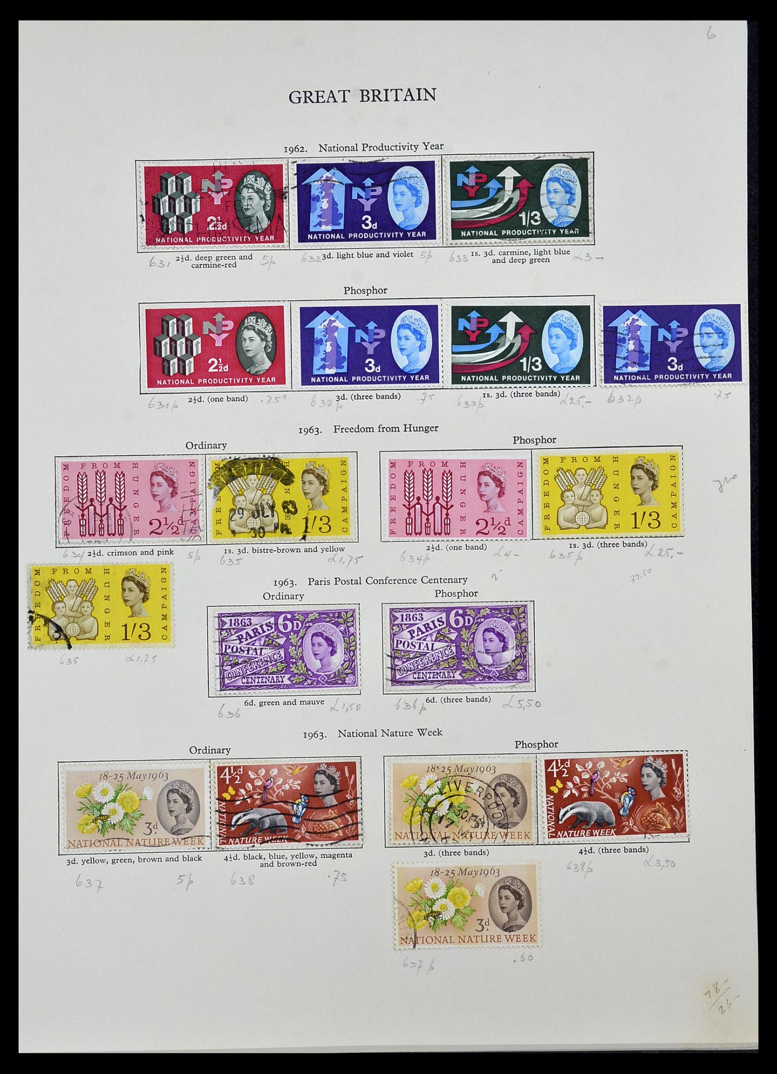 34107 002 - Postzegelverzameling 34107 Engeland 1960-1984.