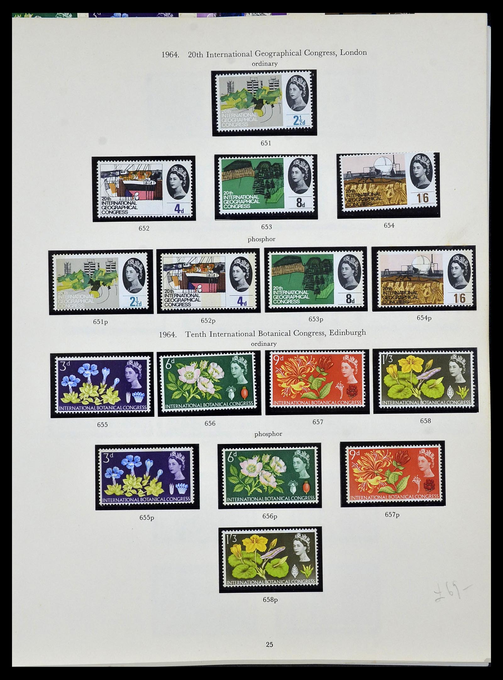 34107 008 - Postzegelverzameling 34107 Engeland 1960-1984.