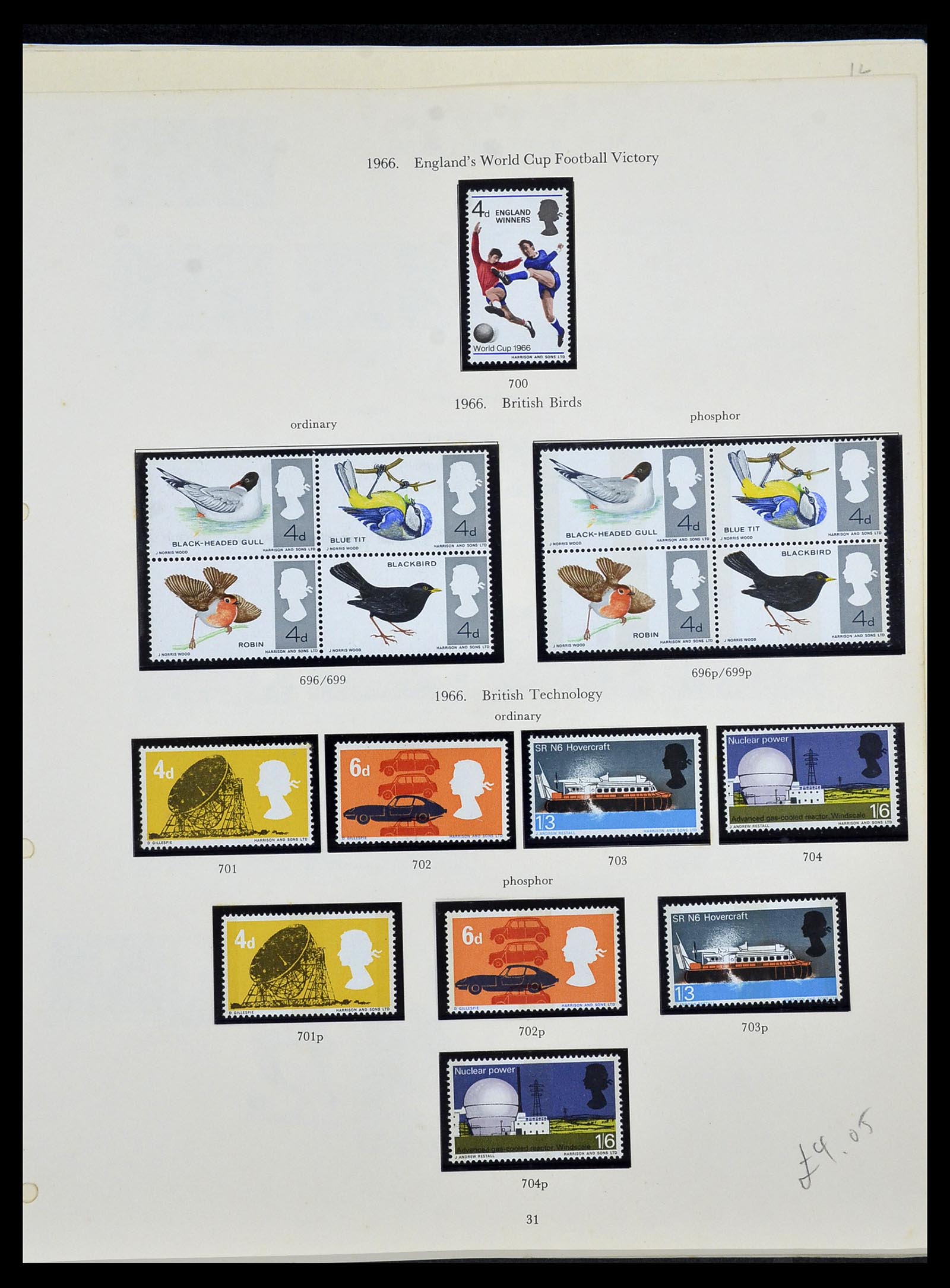 34107 018 - Postzegelverzameling 34107 Engeland 1960-1984.