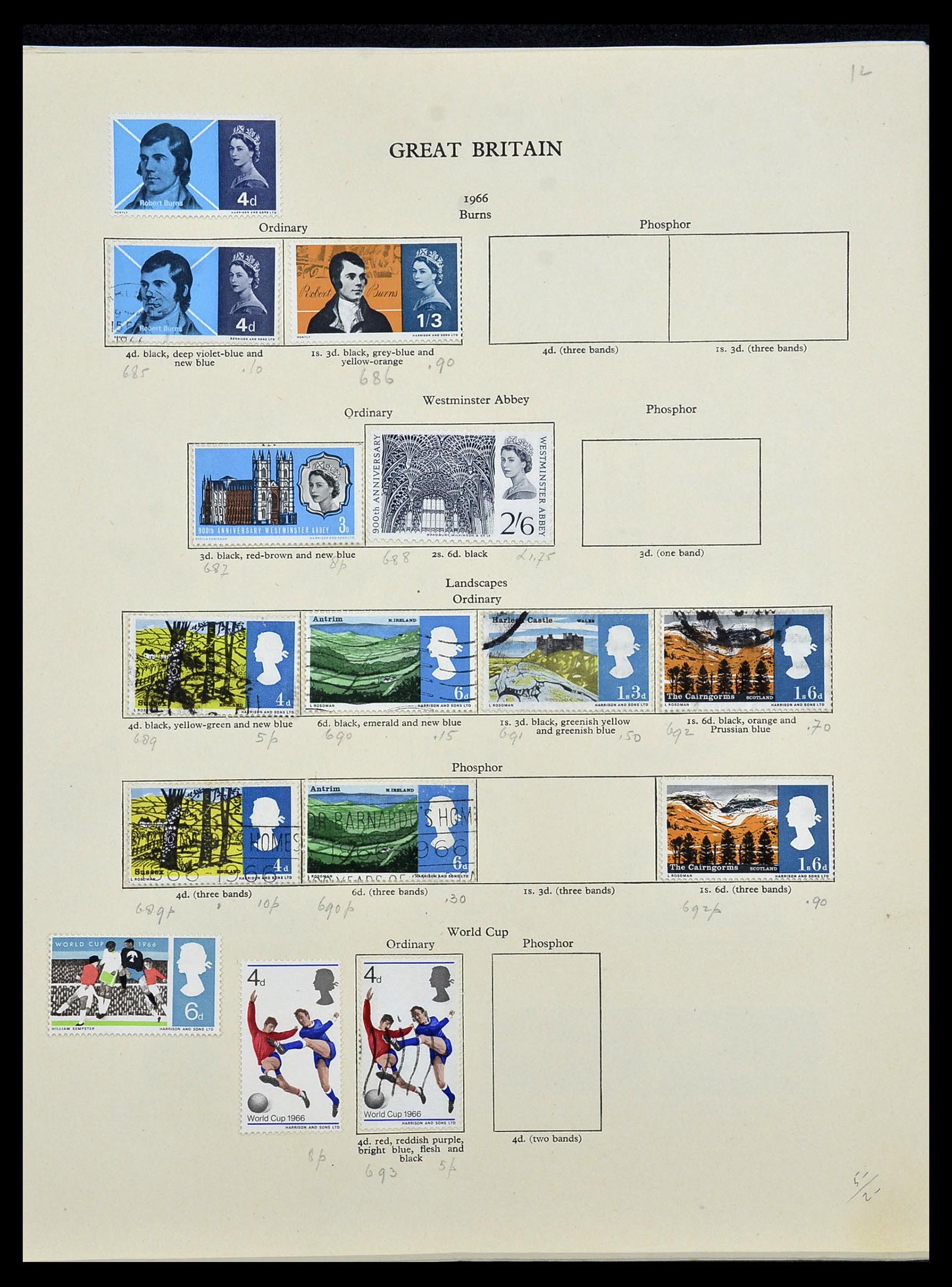 34107 019 - Postzegelverzameling 34107 Engeland 1960-1984.