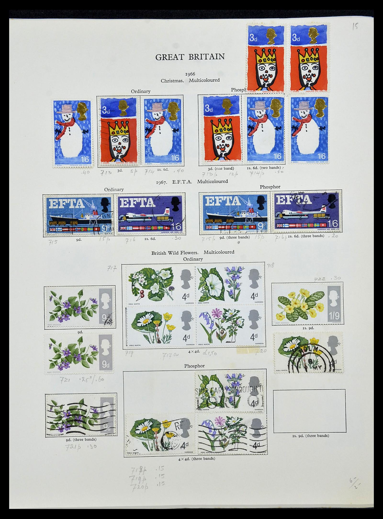 34107 022 - Postzegelverzameling 34107 Engeland 1960-1984.