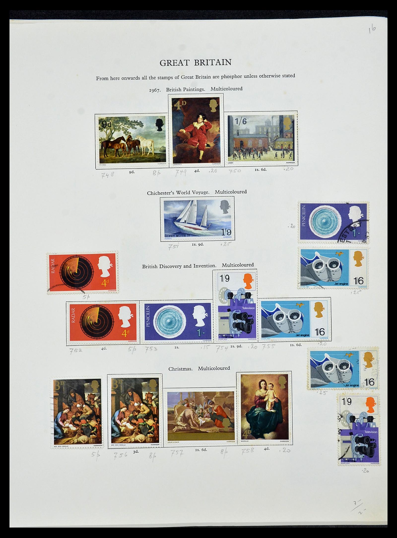 34107 023 - Postzegelverzameling 34107 Engeland 1960-1984.