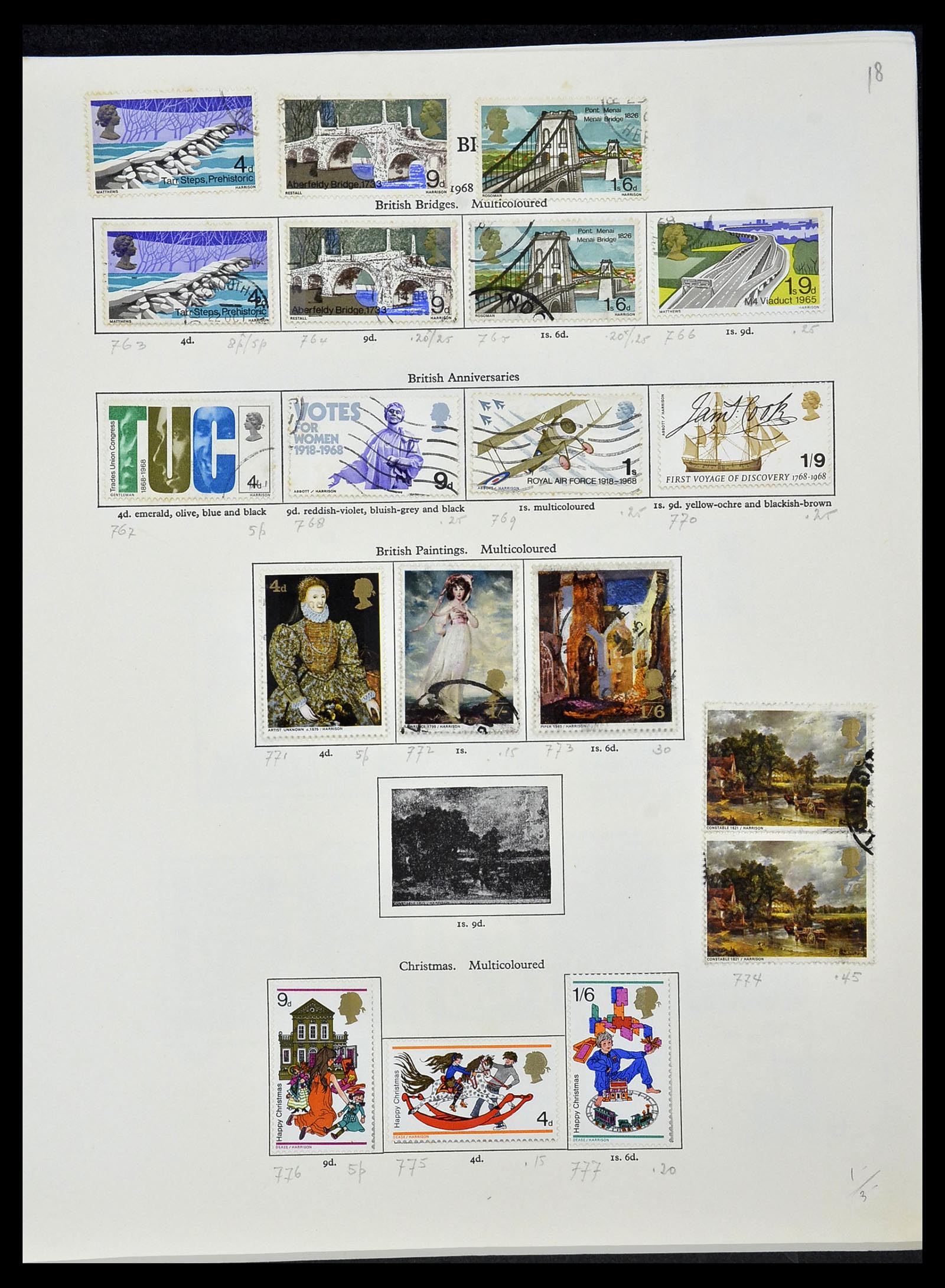 34107 026 - Postzegelverzameling 34107 Engeland 1960-1984.