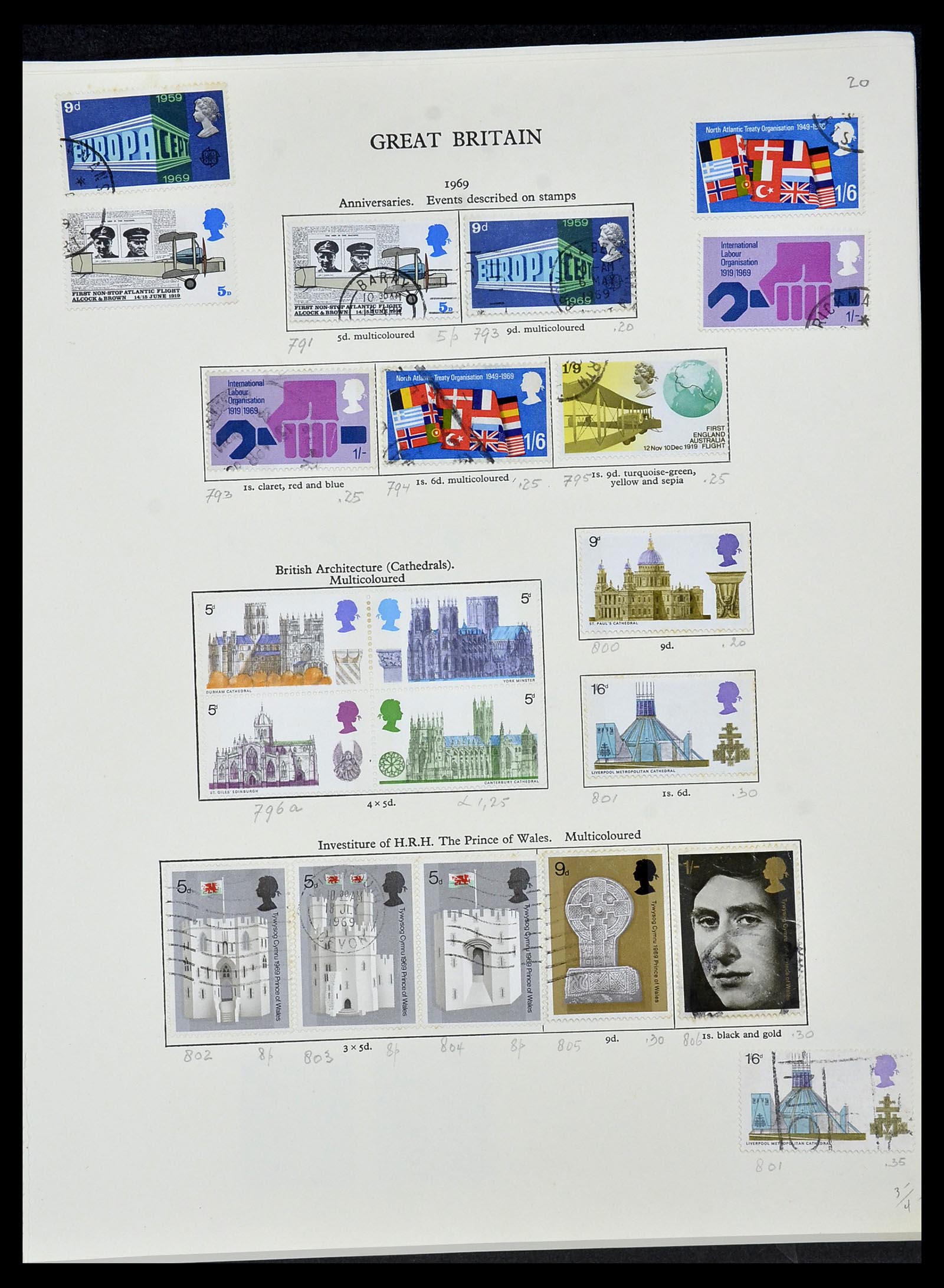 34107 027 - Postzegelverzameling 34107 Engeland 1960-1984.