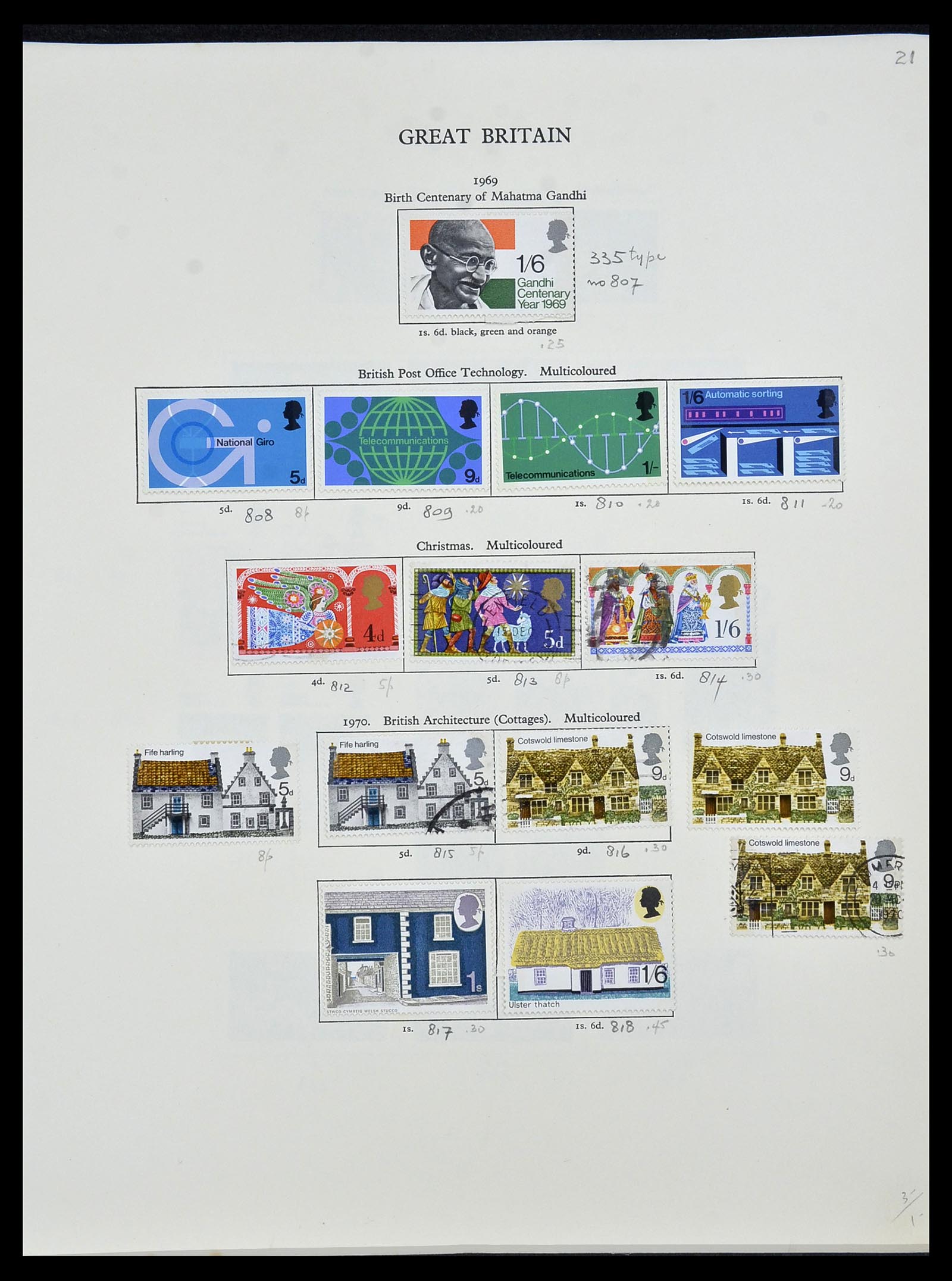 34107 029 - Postzegelverzameling 34107 Engeland 1960-1984.