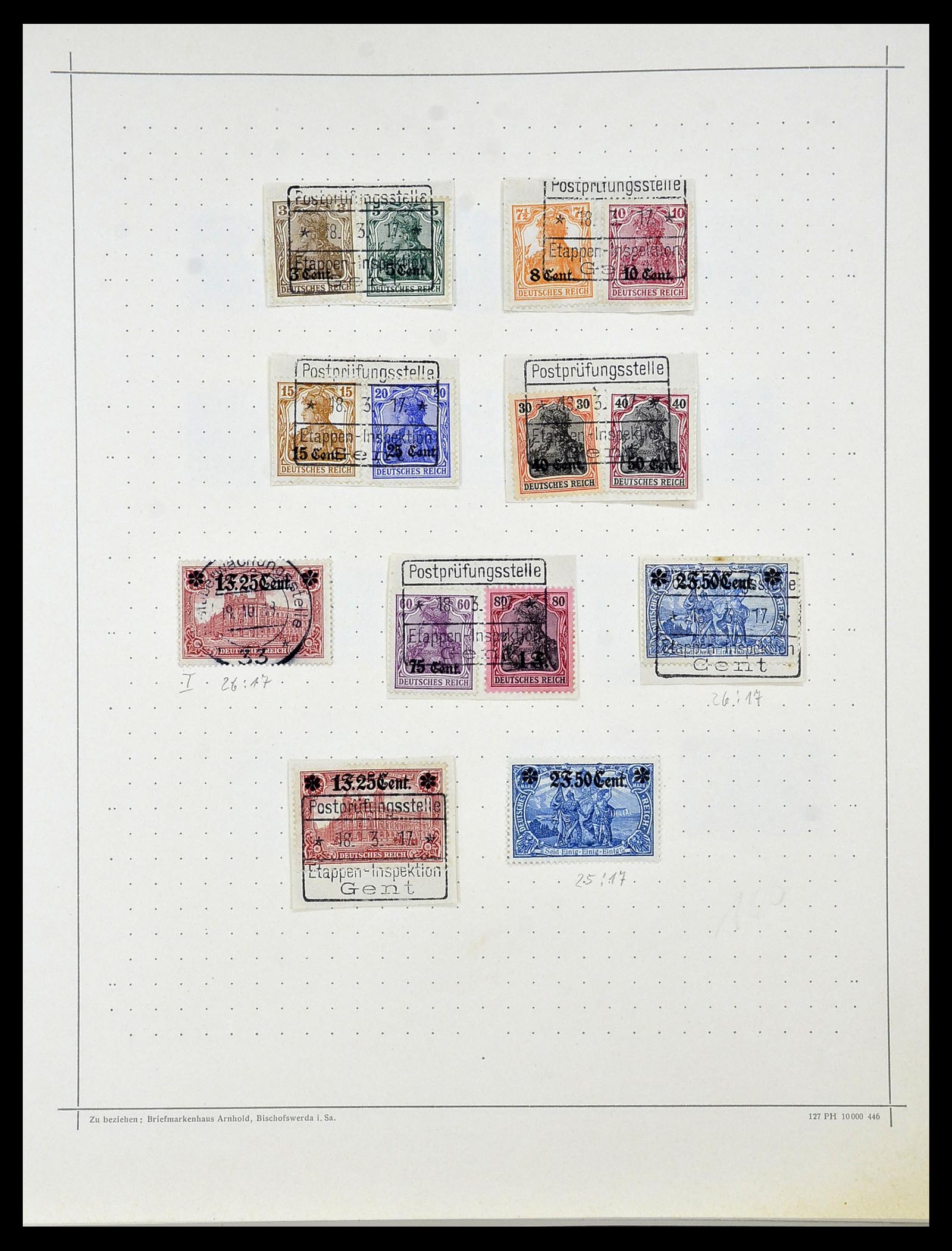 34108 004 - Postzegelverzameling 34108 Duitse Gebieden 1914-1920.