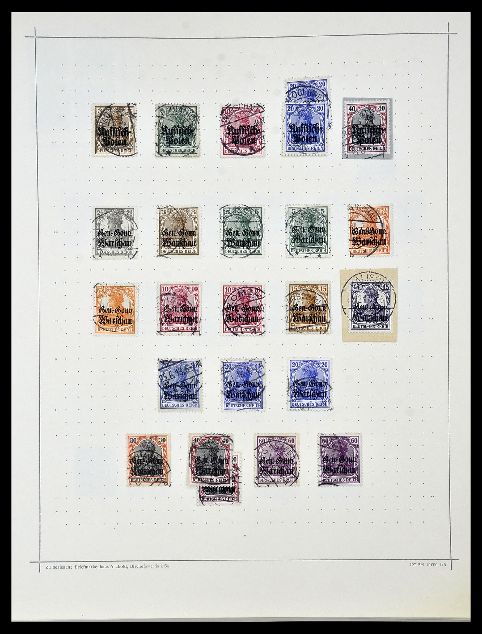 34108 006 - Postzegelverzameling 34108 Duitse Gebieden 1914-1920.