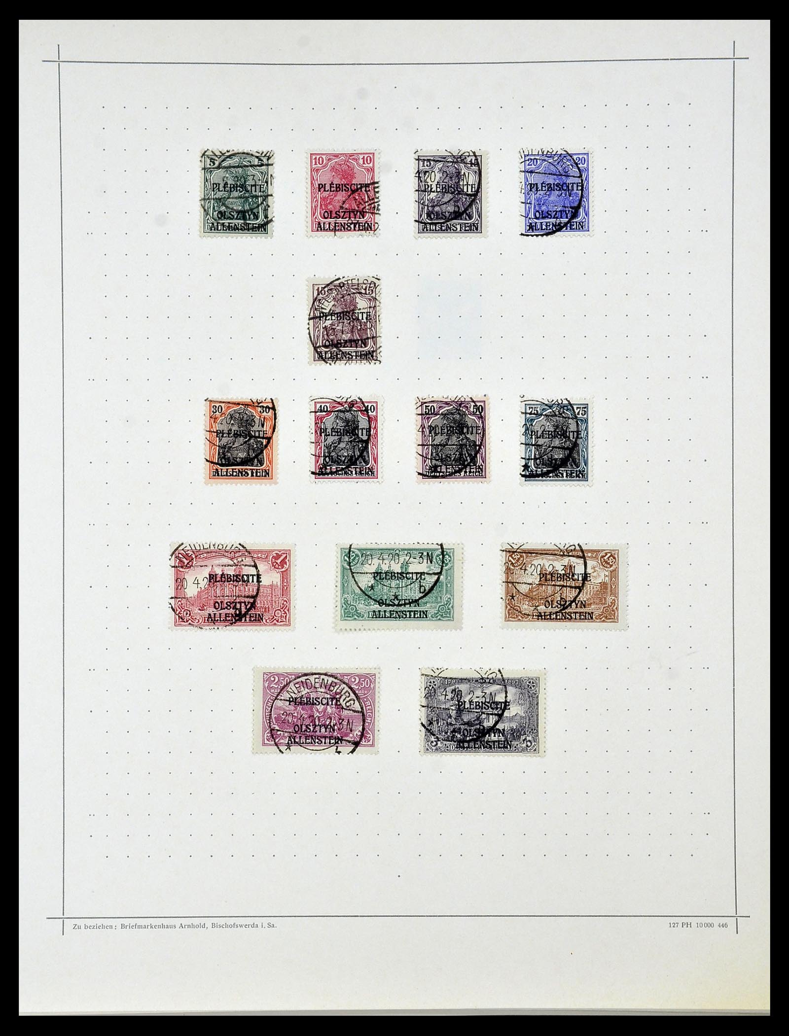 34108 010 - Postzegelverzameling 34108 Duitse Gebieden 1914-1920.