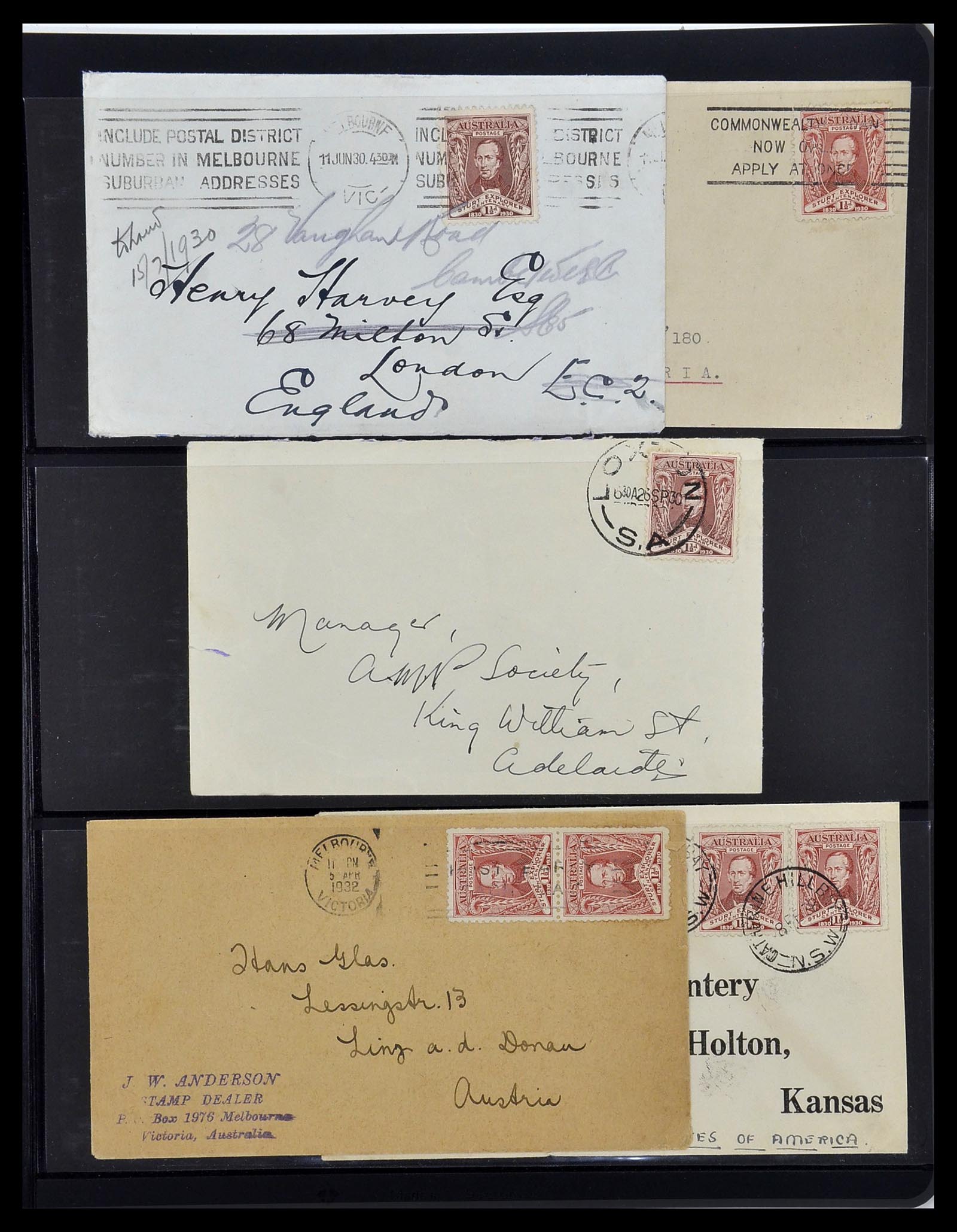 34109 001 - Stamp collection 34109 Australia 1930.