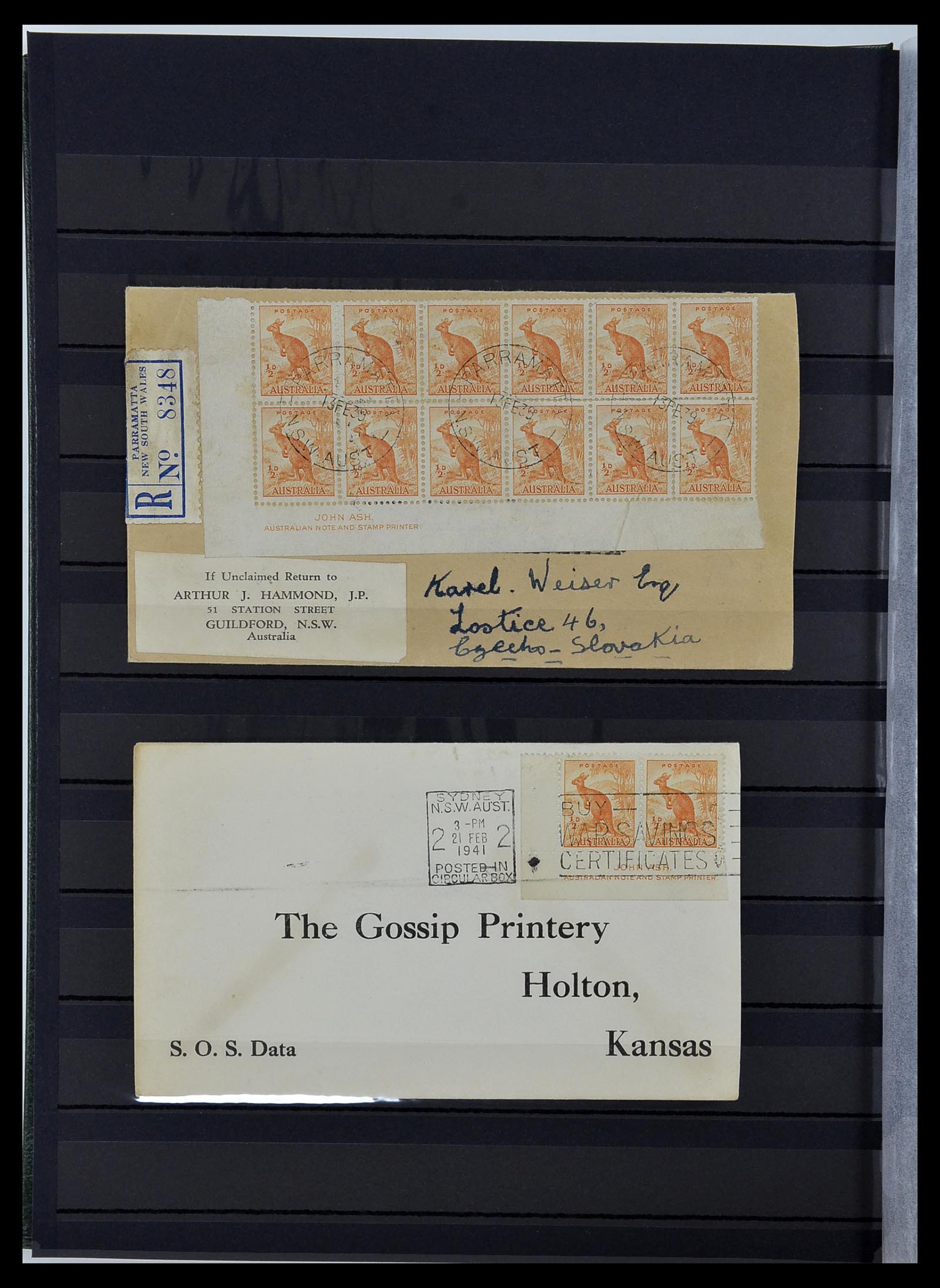 34110 008 - Stamp collection 34110 Australia 1937-1944.