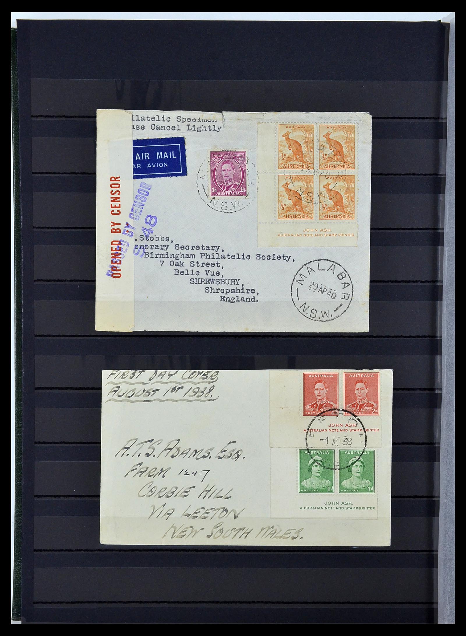 34110 010 - Stamp collection 34110 Australia 1937-1944.