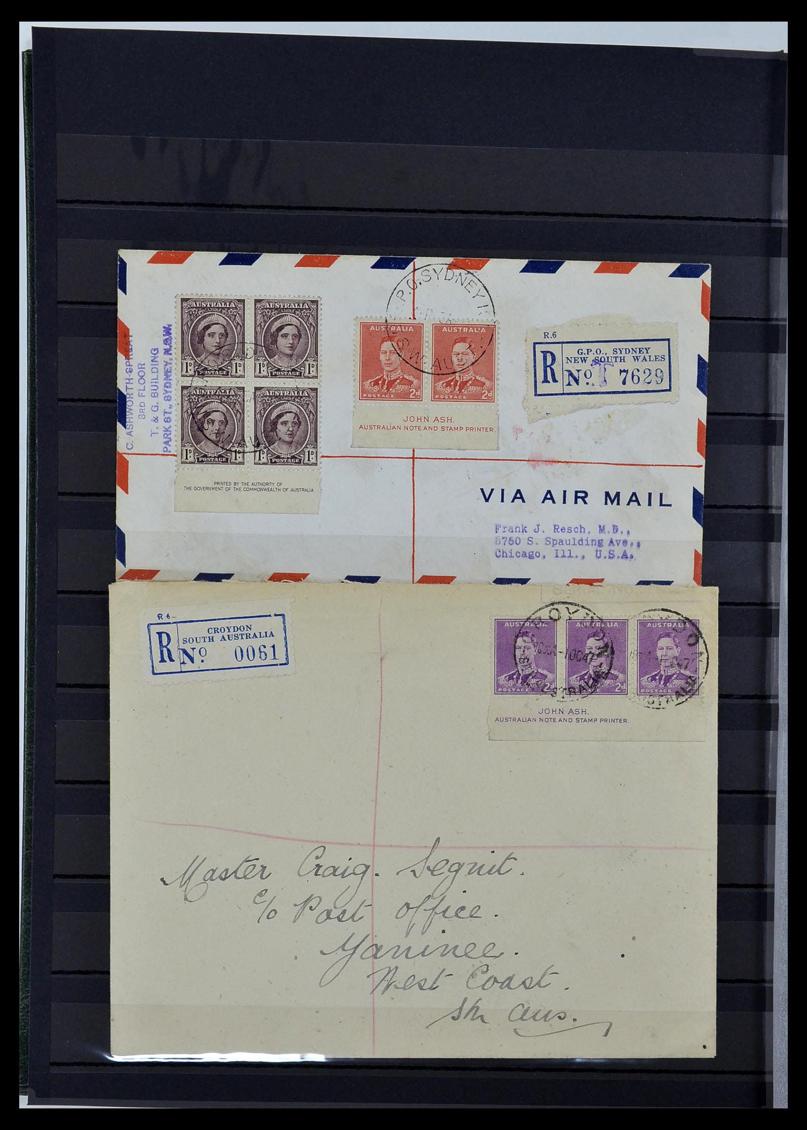 34110 012 - Stamp collection 34110 Australia 1937-1944.