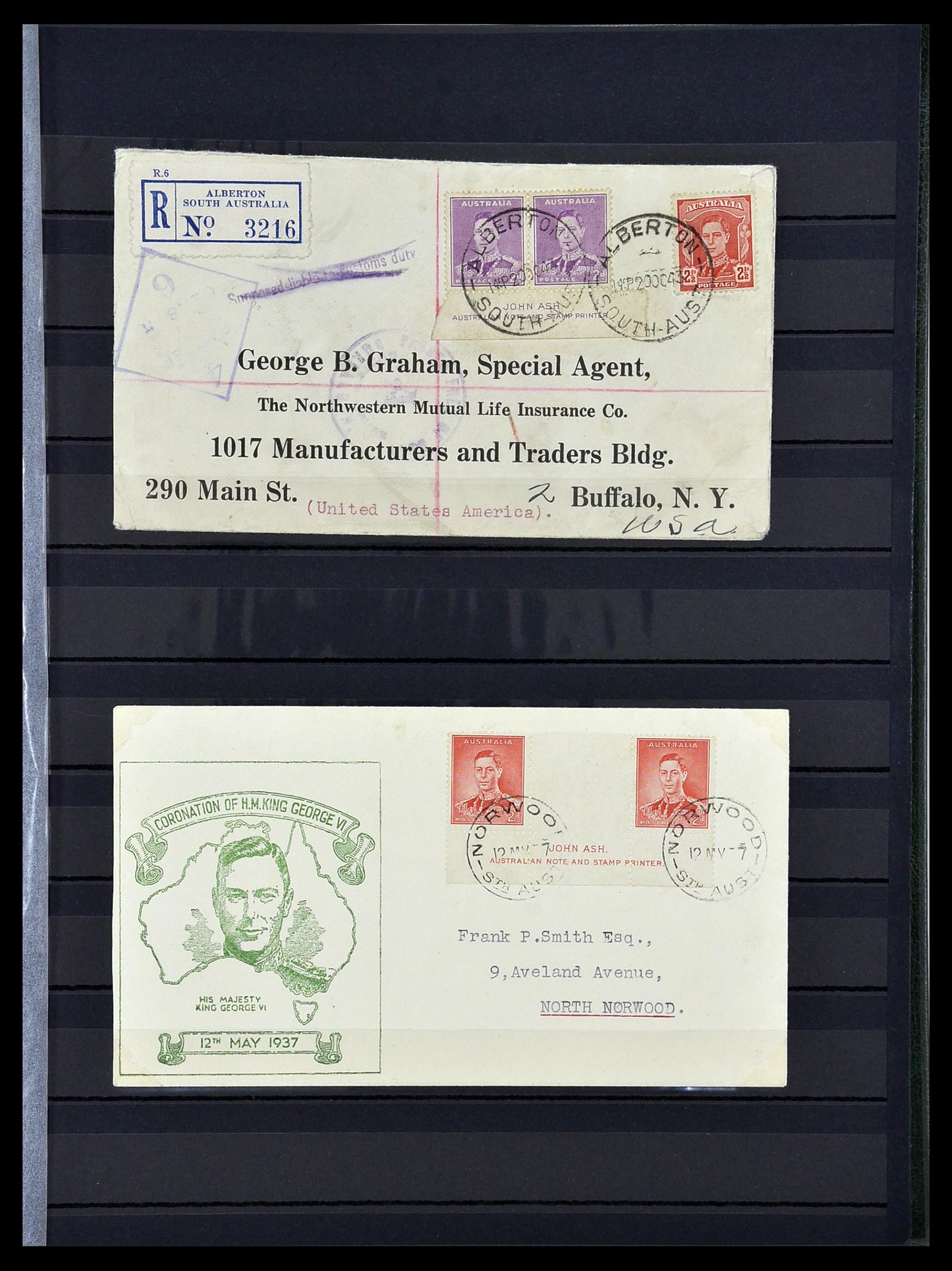 34110 013 - Stamp collection 34110 Australia 1937-1944.