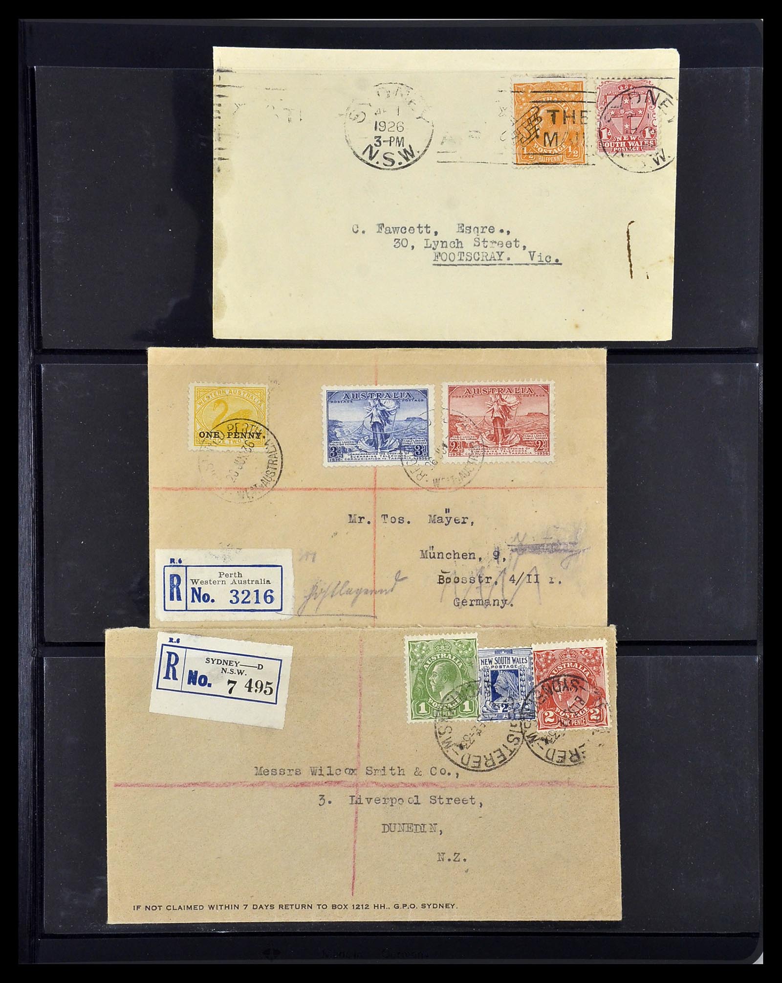 34112 003 - Stamp collection 34112 Australia mixed frankings 1915-1952!