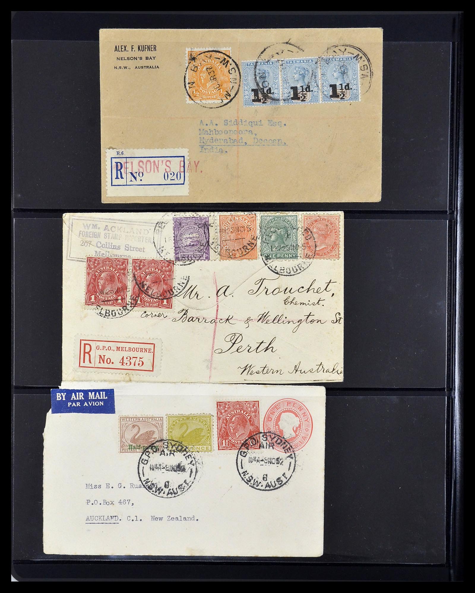 34112 004 - Postzegelverzameling 34112 Australië mengfrankeringen 1915-1952!